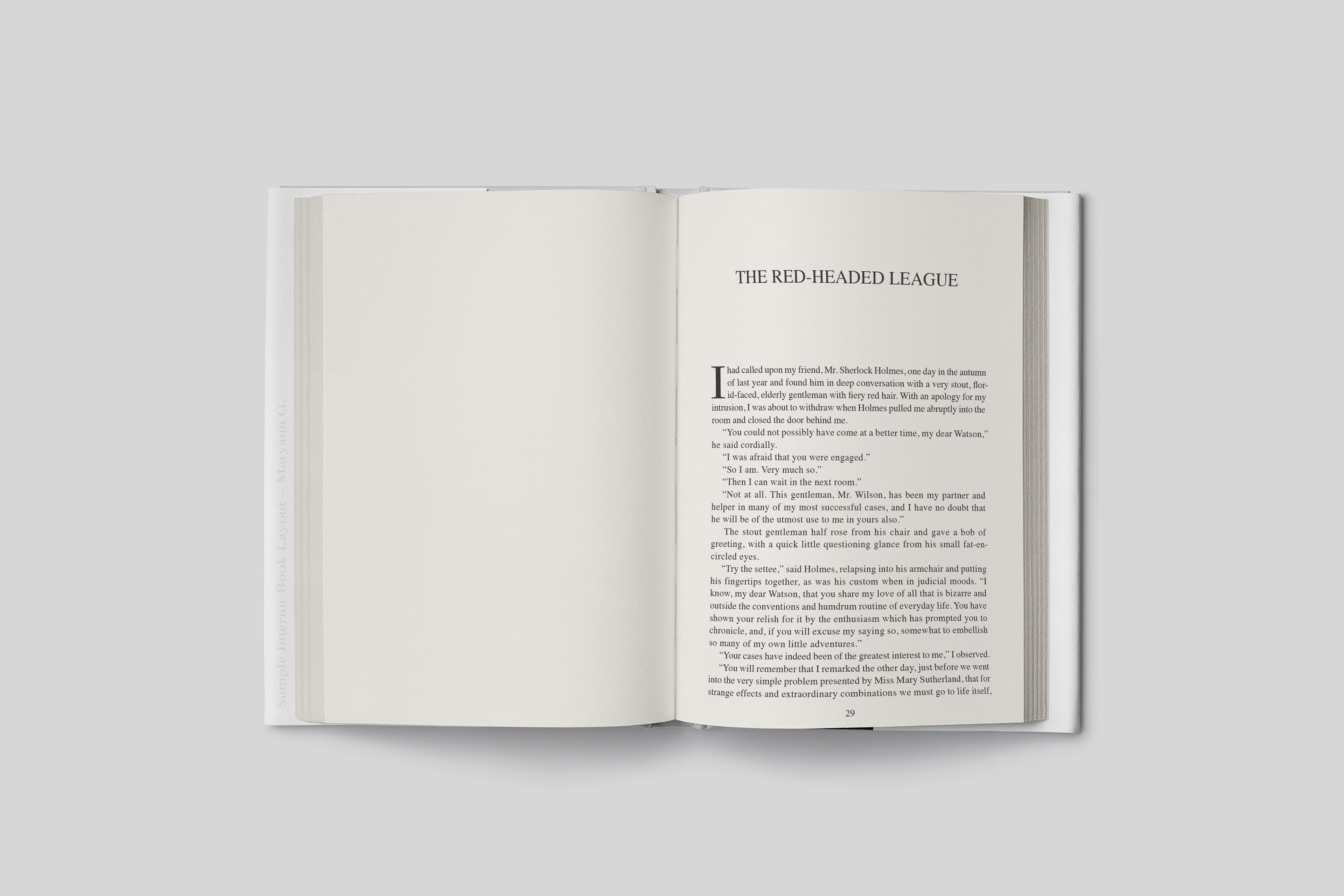 Chapter title page - drop cap