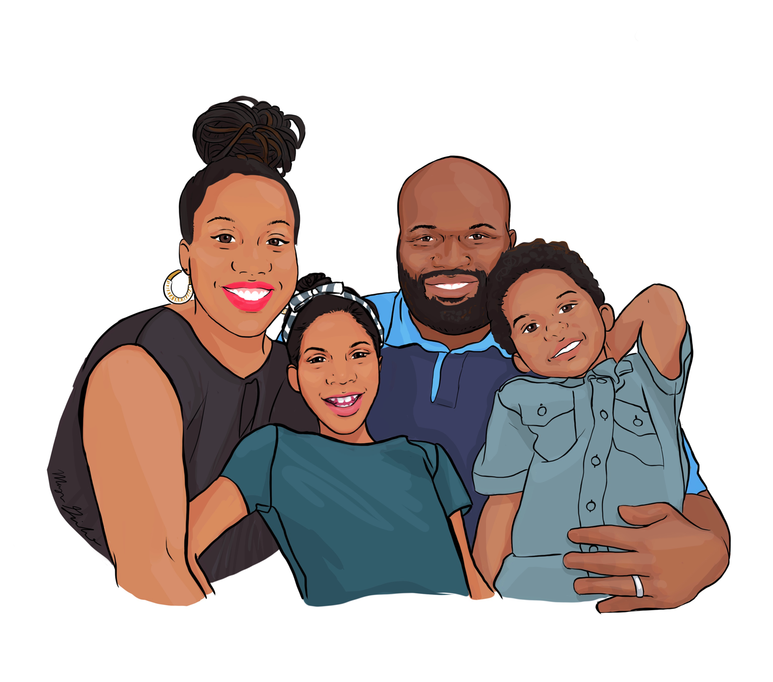 Custom half-length portrait