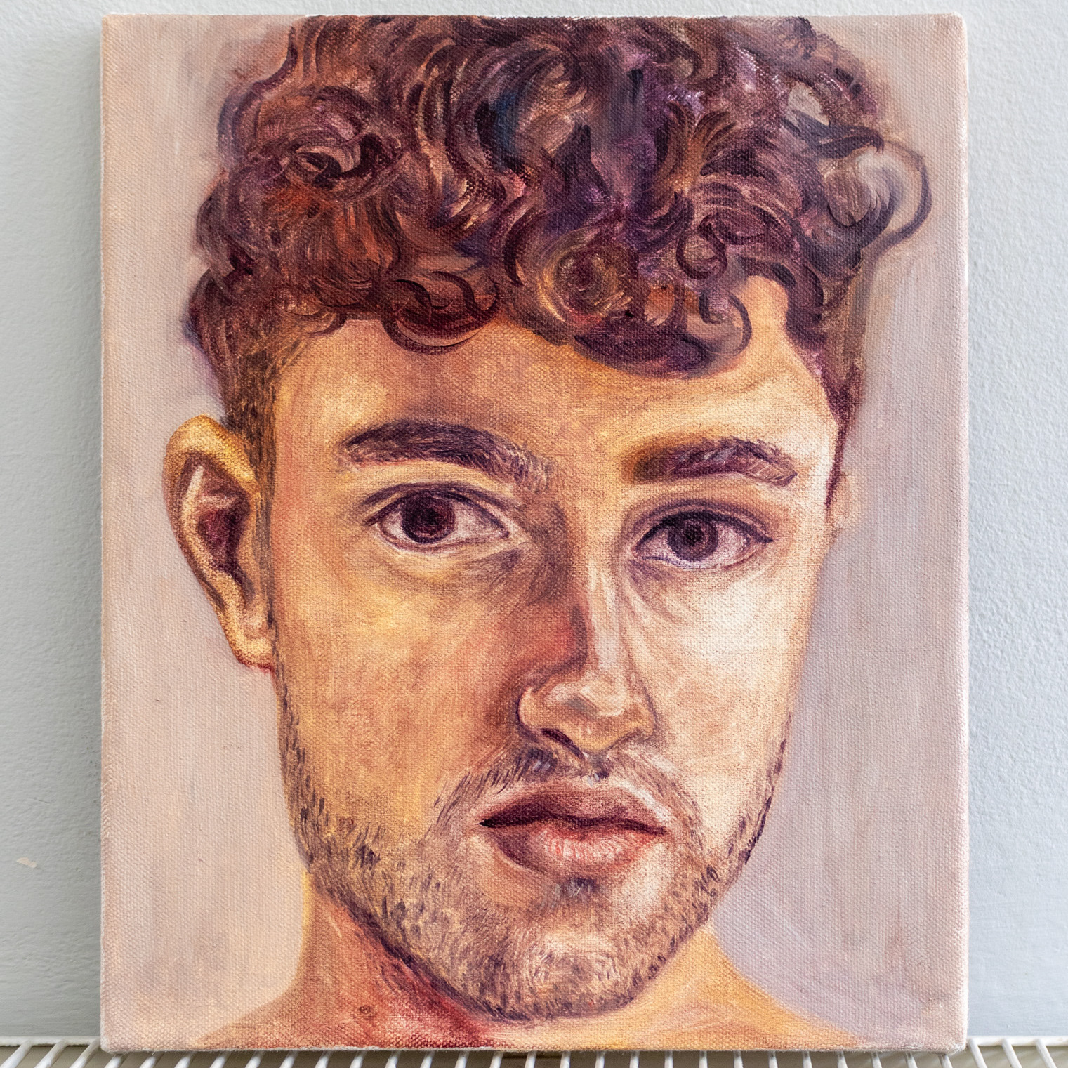 Self Portrait with a Beard at 22, Oil on Canvas, 30 x 25 cm, 2023