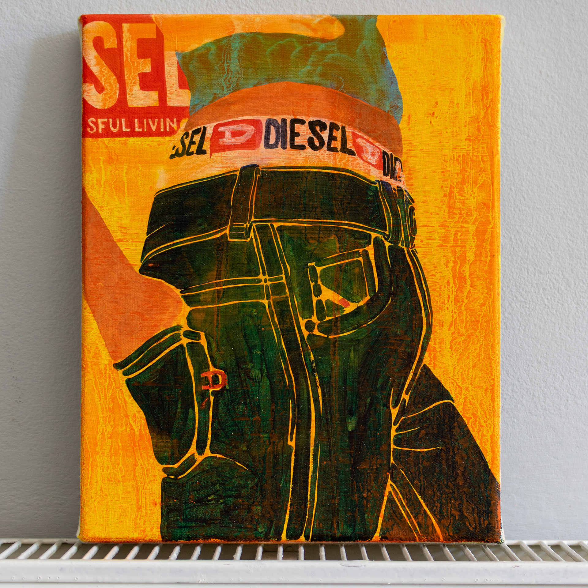 Successful Living study, Acrylic and oil on canvas, 10 x 8 inches, 2023
