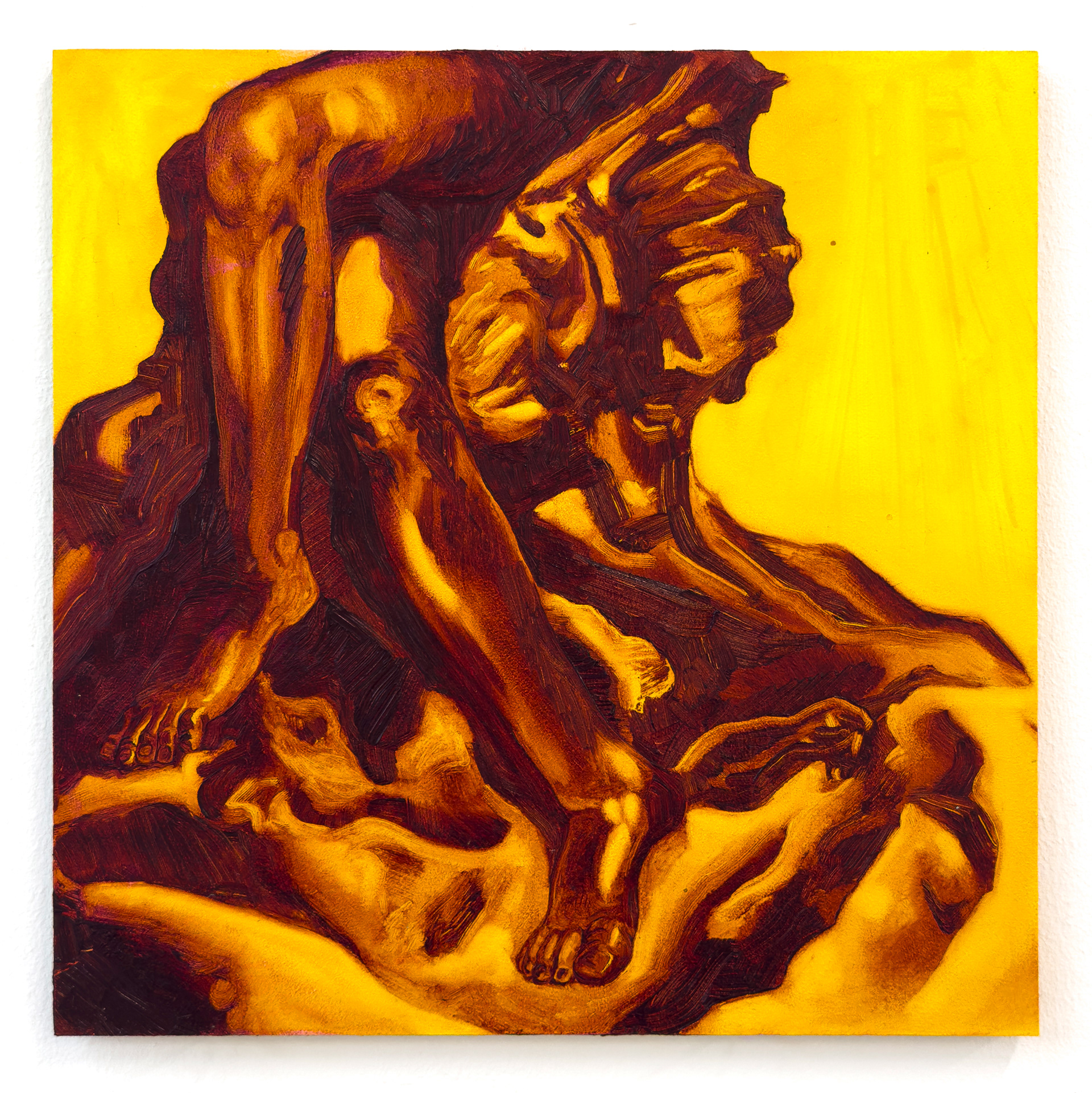 Quick Burning Sulphur (eternal spring), Oil and acrylic on MDF, 30 x 30 cm, 2025