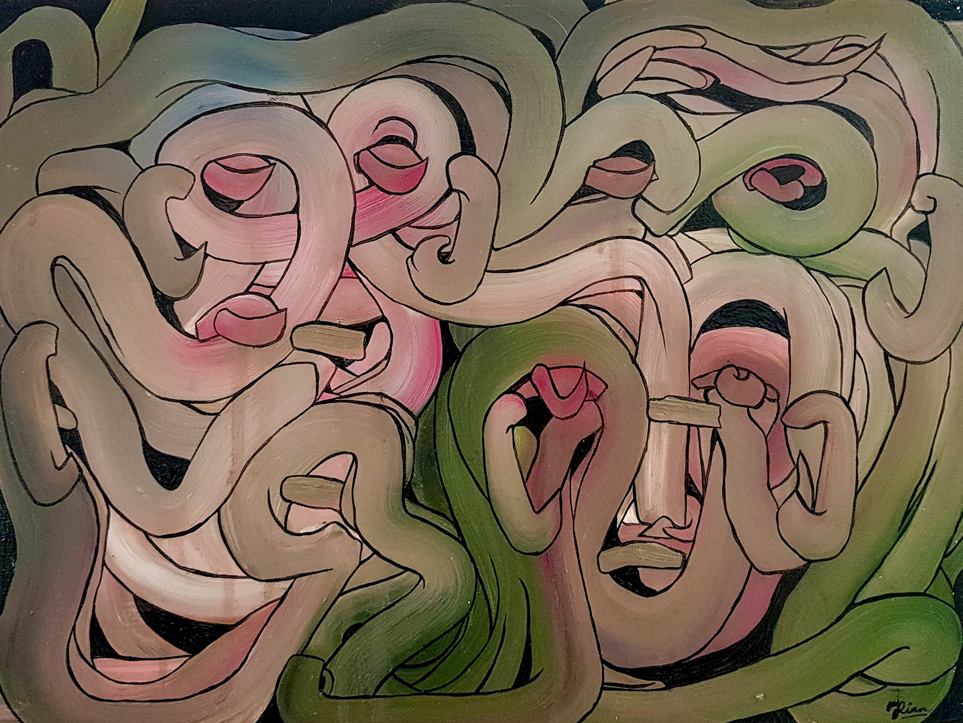 The Faces I've Forgotten, Oil on canvas board, 30 x 40 cm