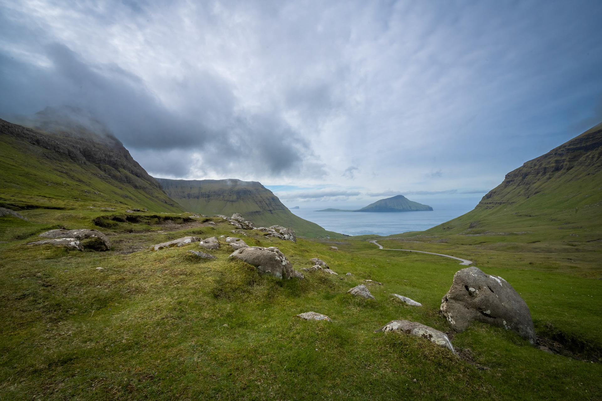 Blick auf Koltur, Färöer