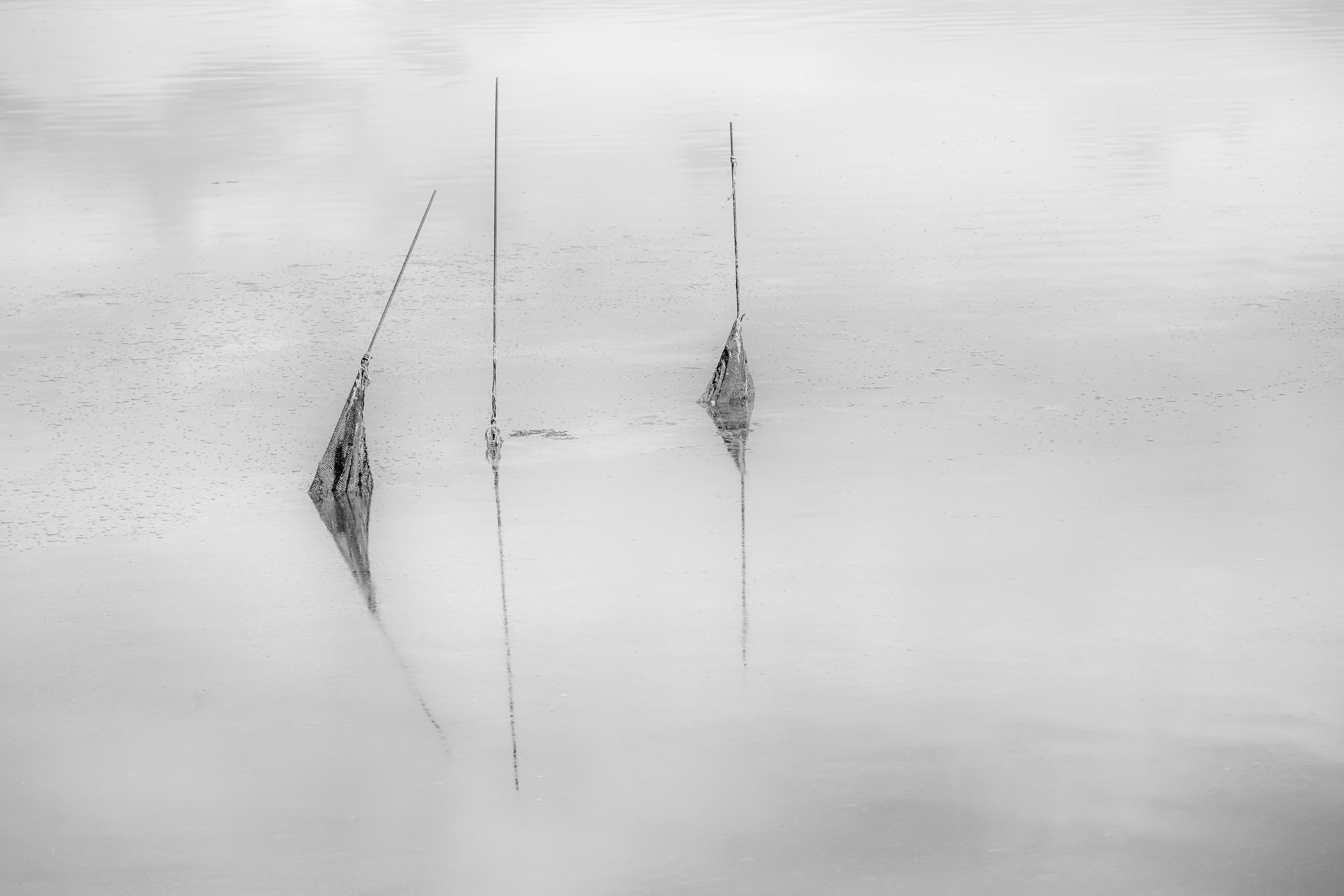 Fischernetze in der Lagune