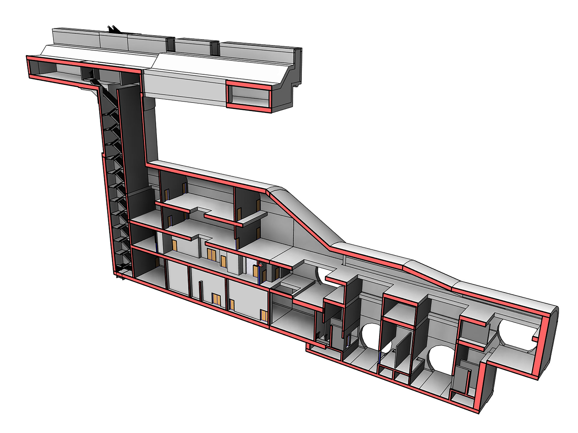 55th St Ventilation Facility - 3D Section