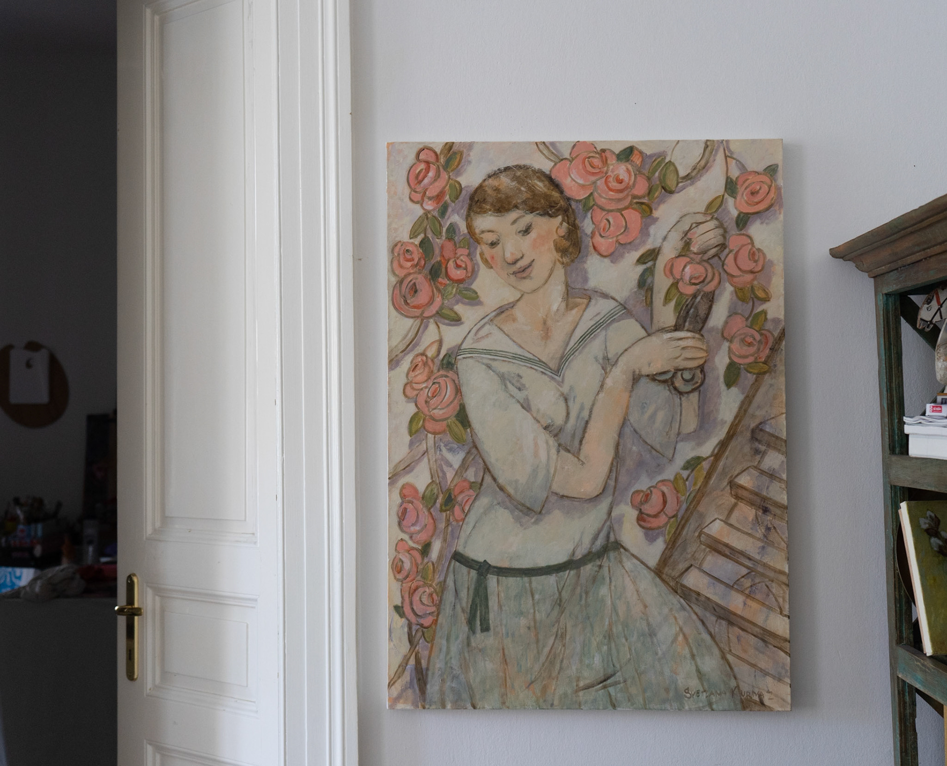 in artist studio