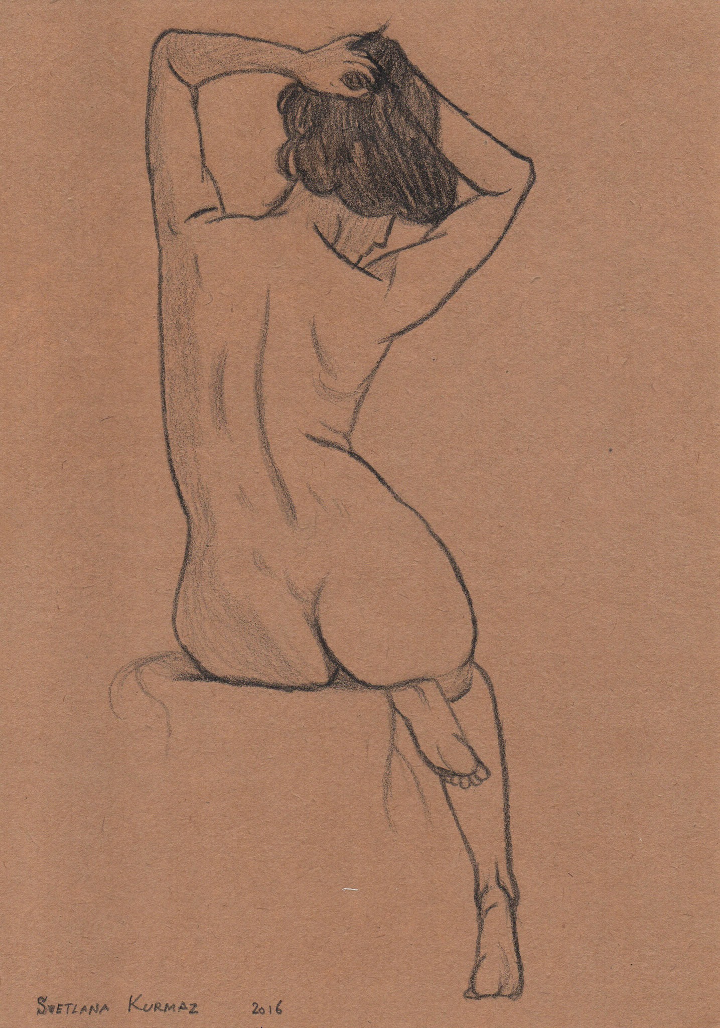 charcoal on paper., 25x20cm. /SOLD/