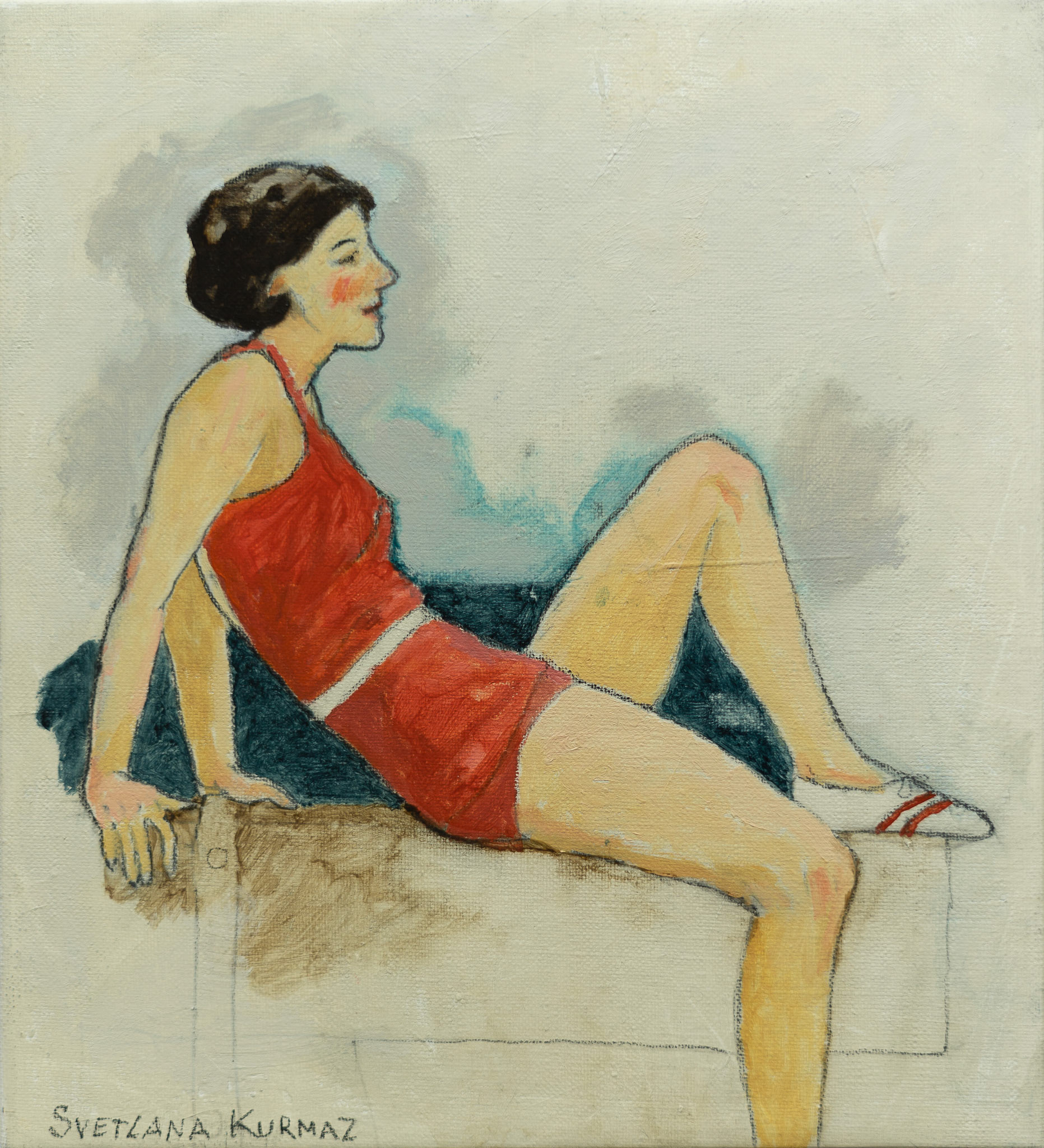 LIGHT BREEZE, oil on canvas, 22x20cm. /SOLD/