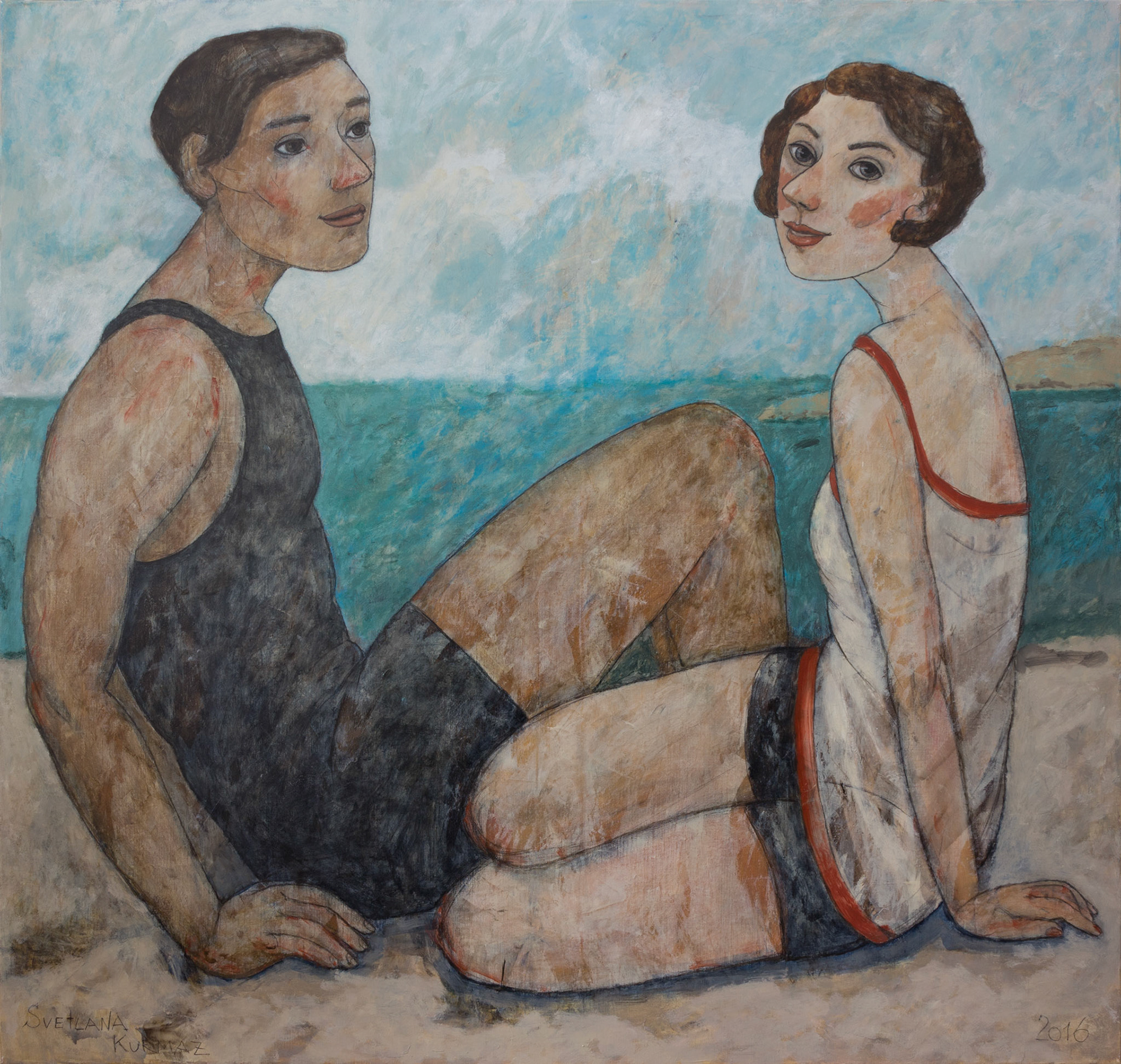 COUPLE, oil on canvas, 100x105cm./ SOLD