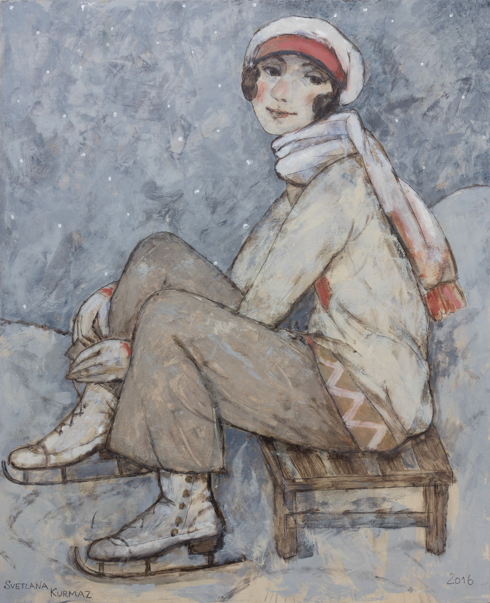 FIGUR SCATER, oil on canvas, 100x80cm.SOLD