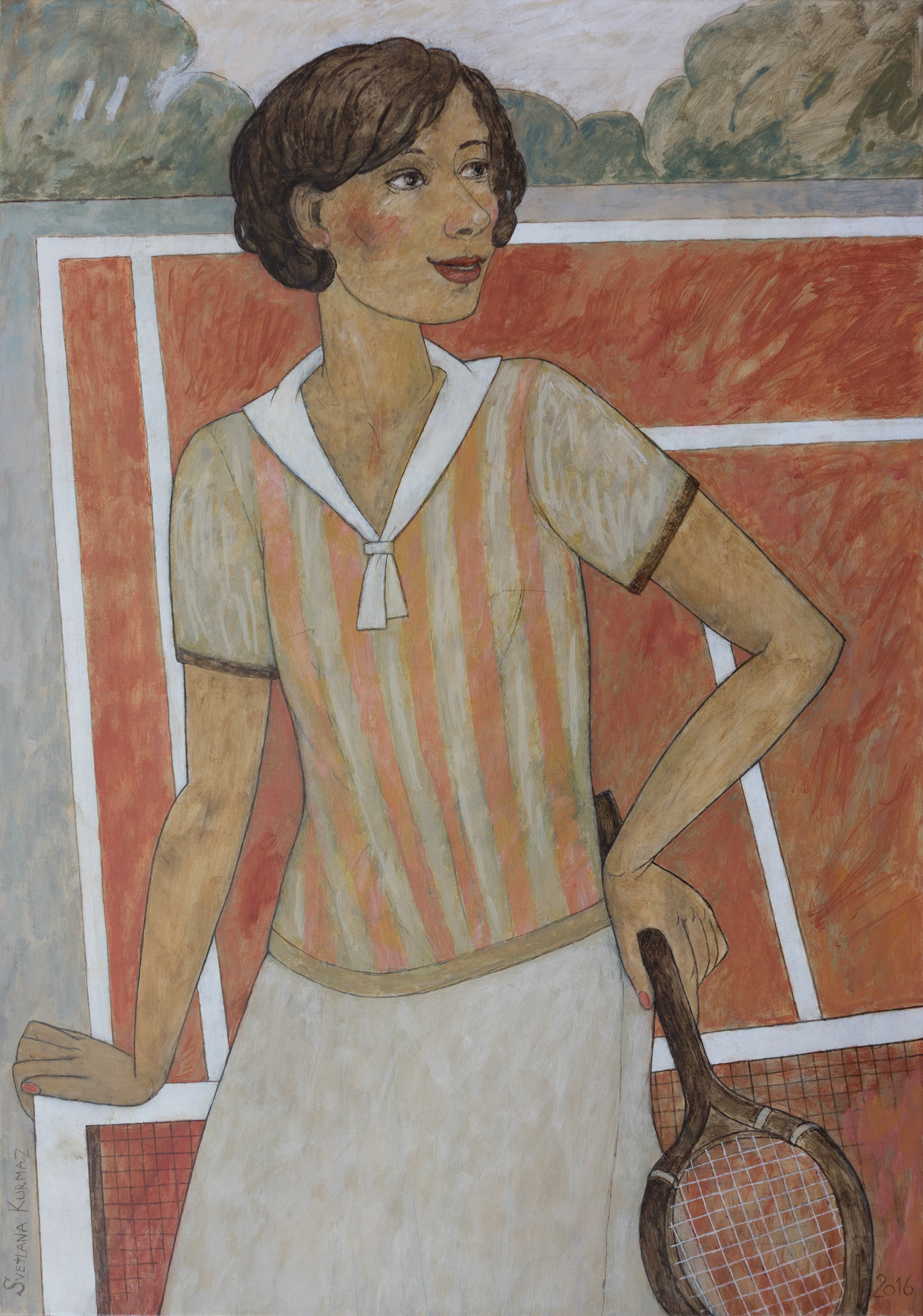 TENNIS PLAYER, oil on canvas, 100x70cm. Available.