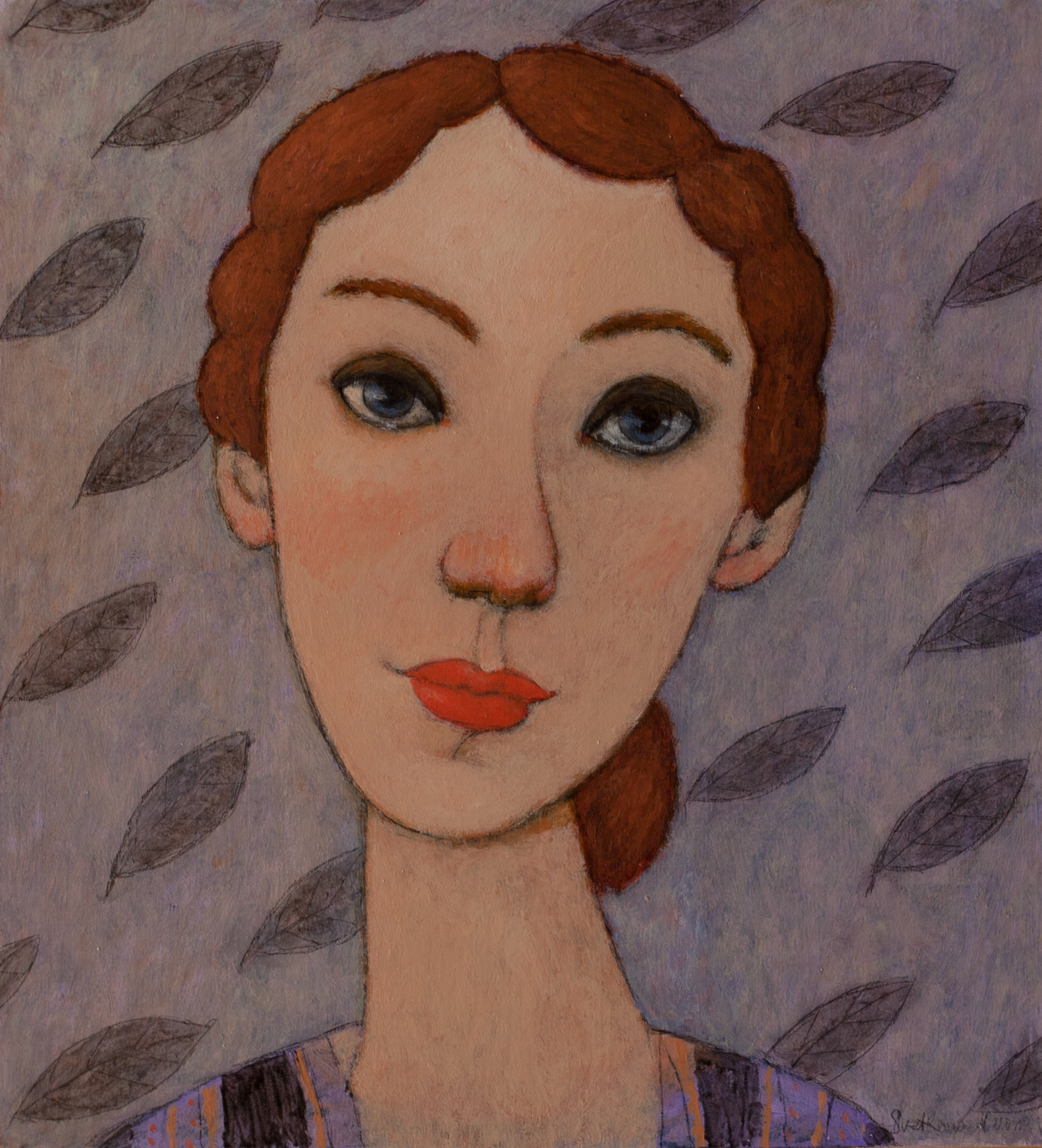 LADY N, oil on canvas, 55x50cm. SOLD