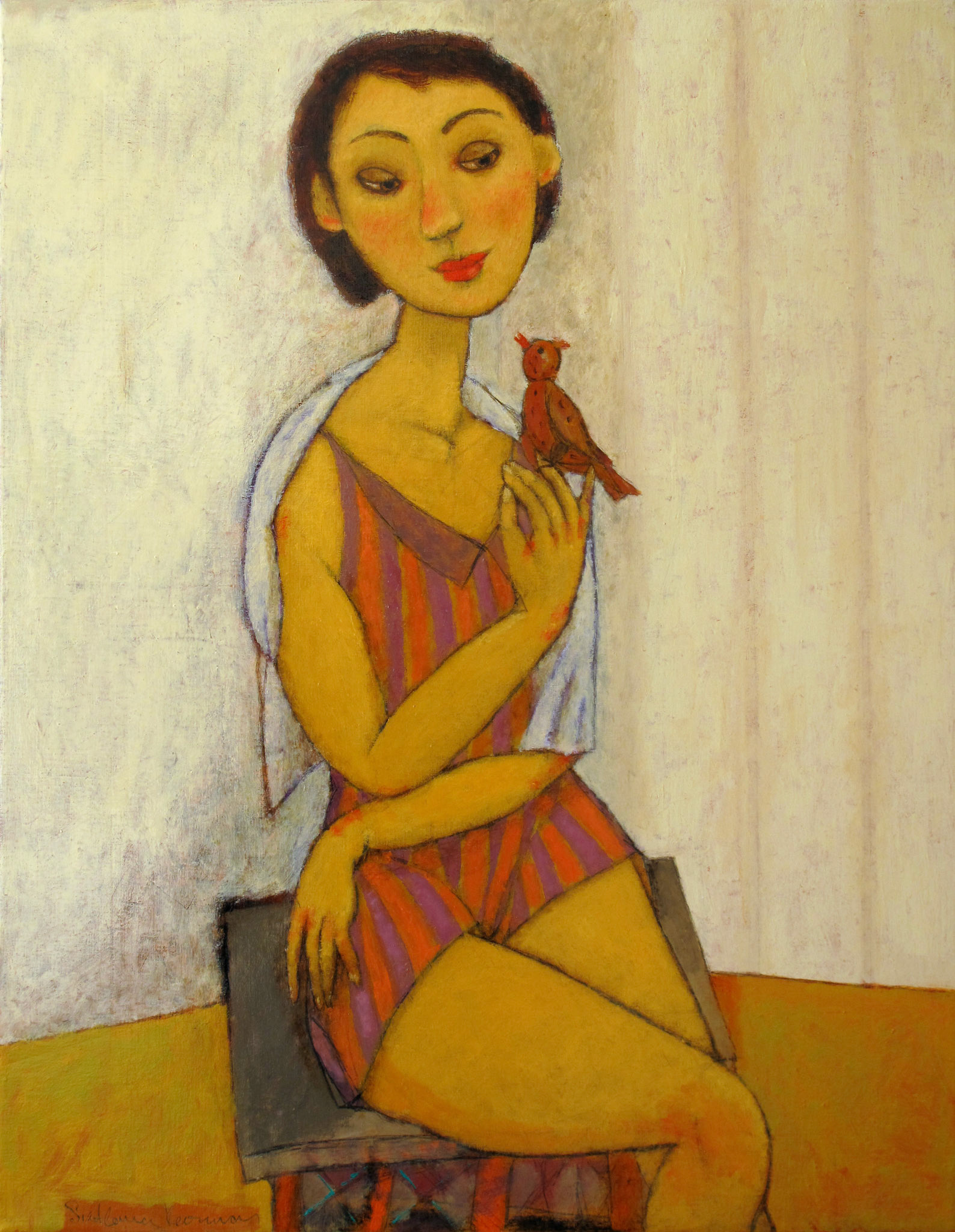 BIRDIE, oil on canvas, 90x70cm. SOLD