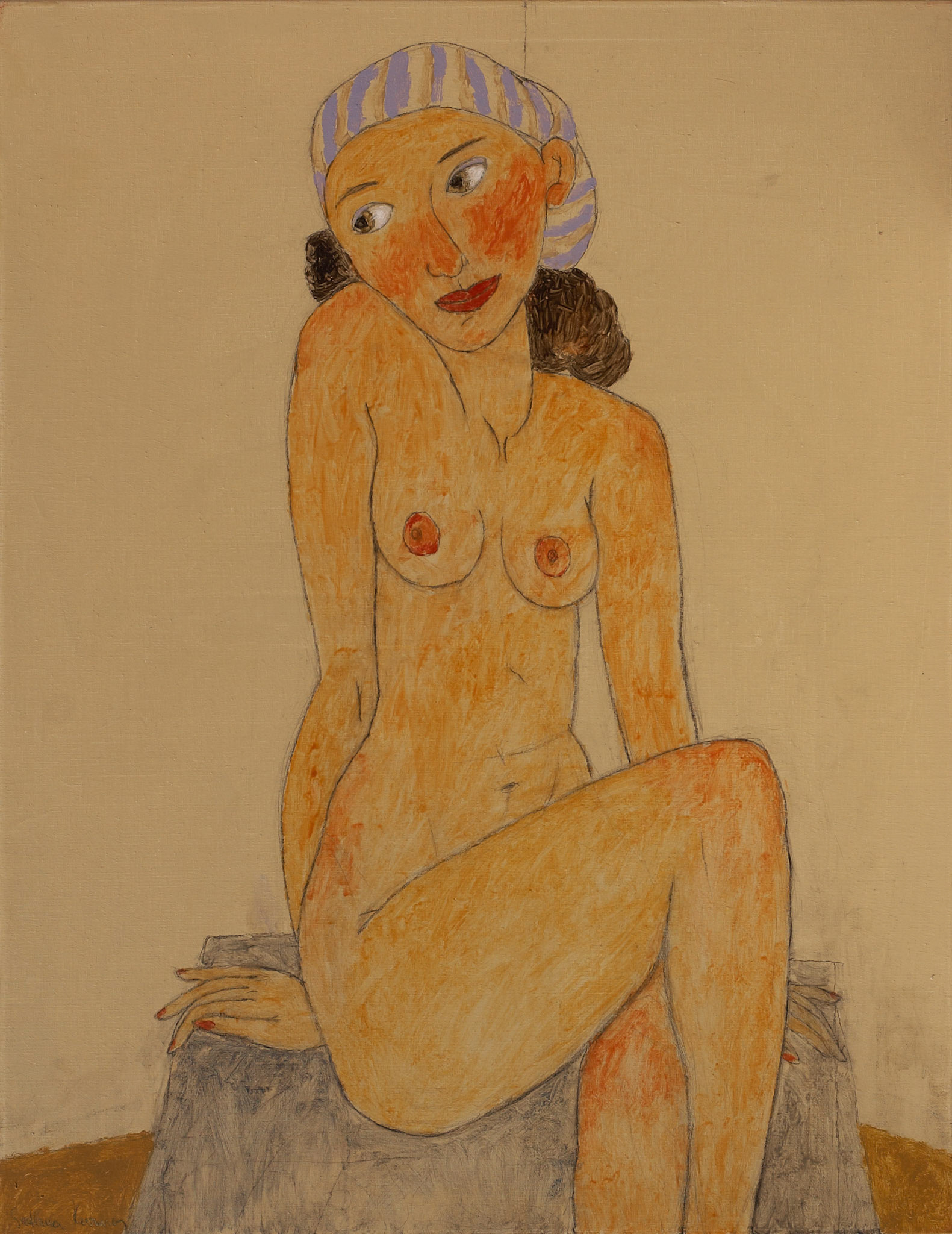 NUDE, oil on canvas, 90x70cm. SOLD