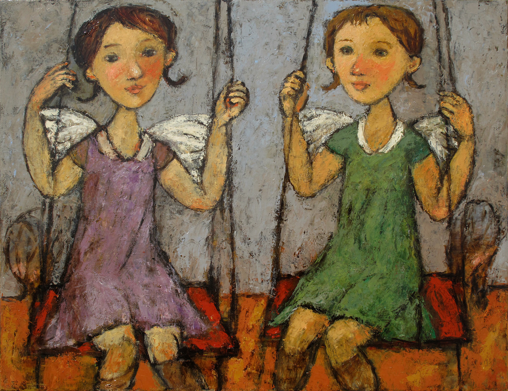 SWING, oil on canvas, 70x90cm.