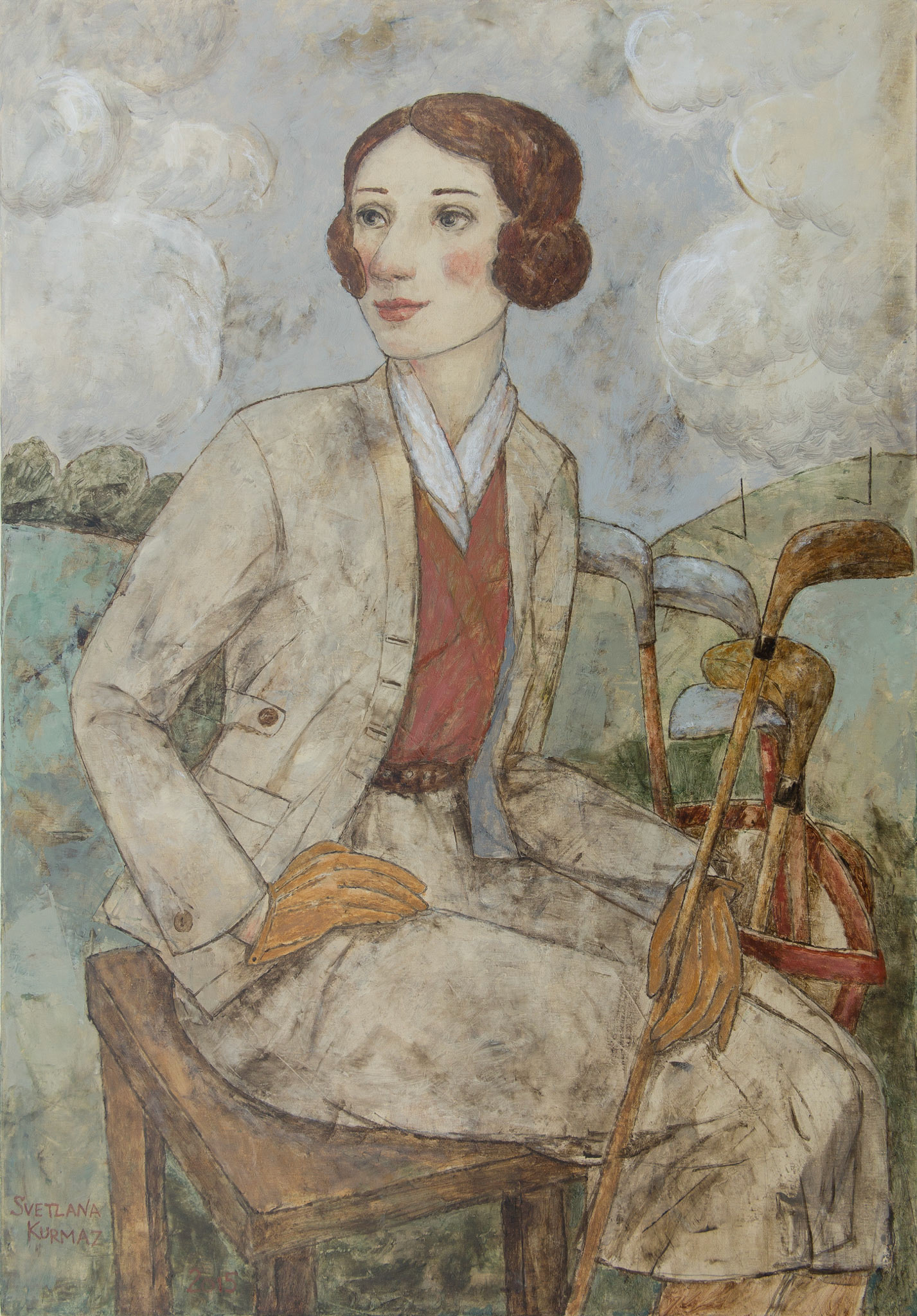 LADY GOLGER, oil on canvas, 100x70cm. SOLD