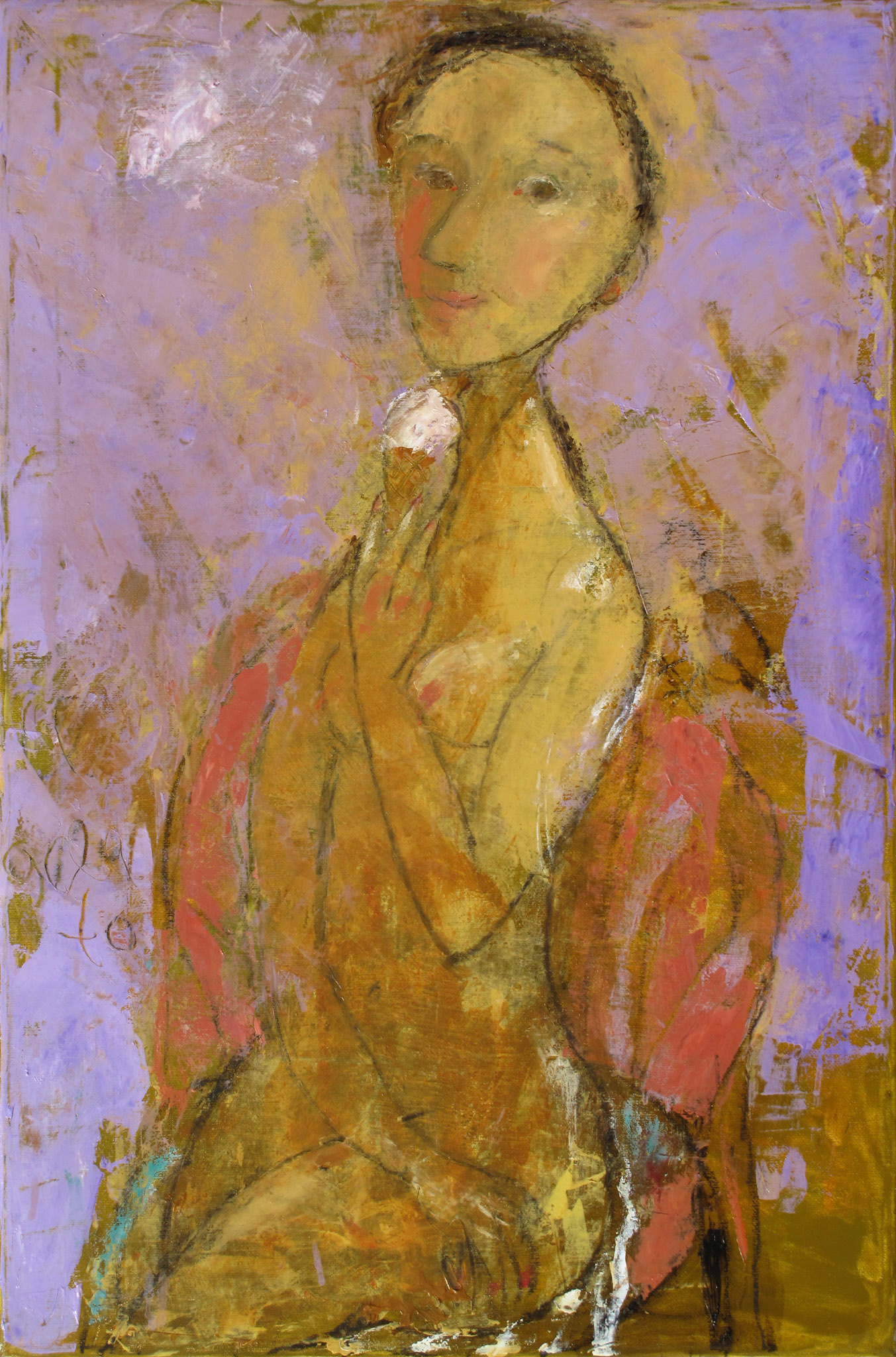 ICE-CREAM, oil on canvas, 65x43cm.