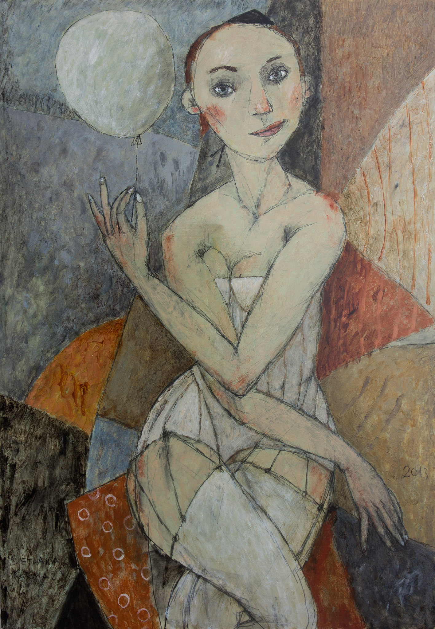 EQUILIBRISTE, oil on canvas, 100x70cm. SOLD