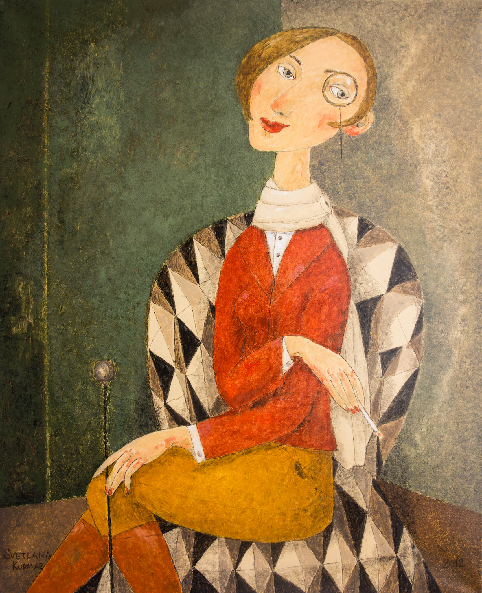 HUNTRESS, oil on canvas, 100x80cm. SOLD