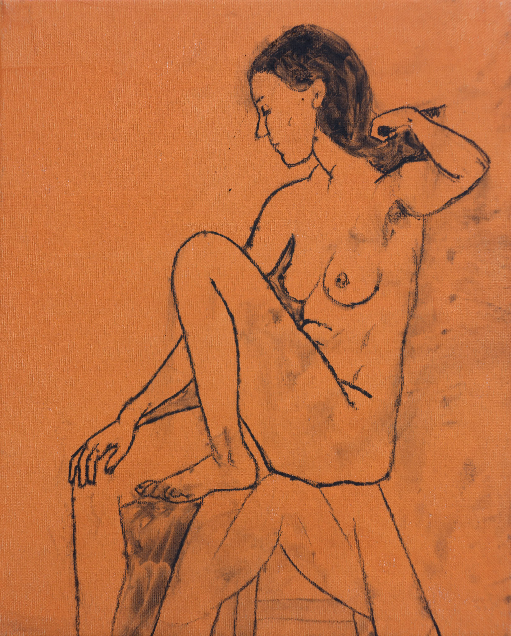 charcoal on board, 25x20cm./ SOLD