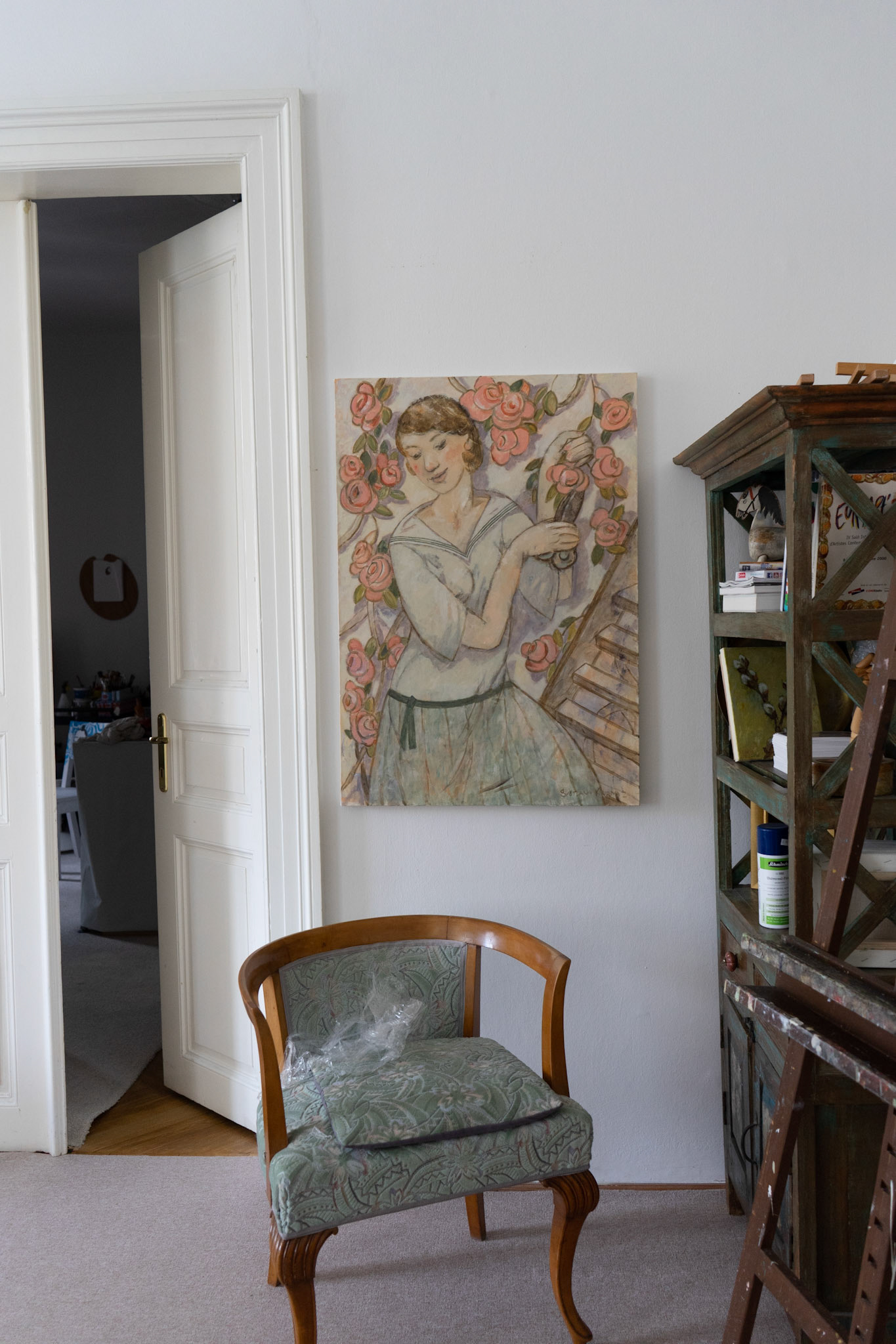in artist studio