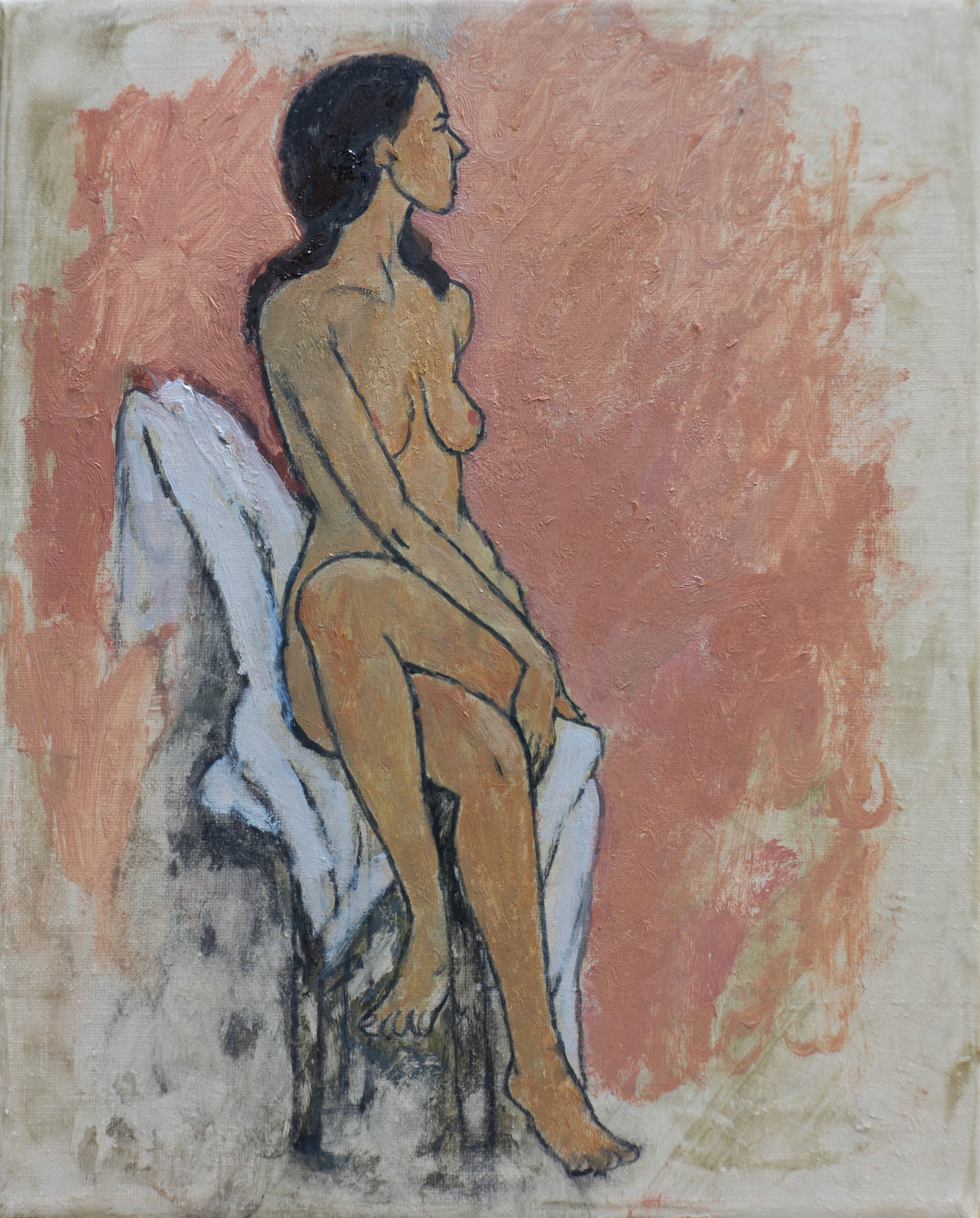 A PEARL, oil on canvas, 25x20cm./SOLD