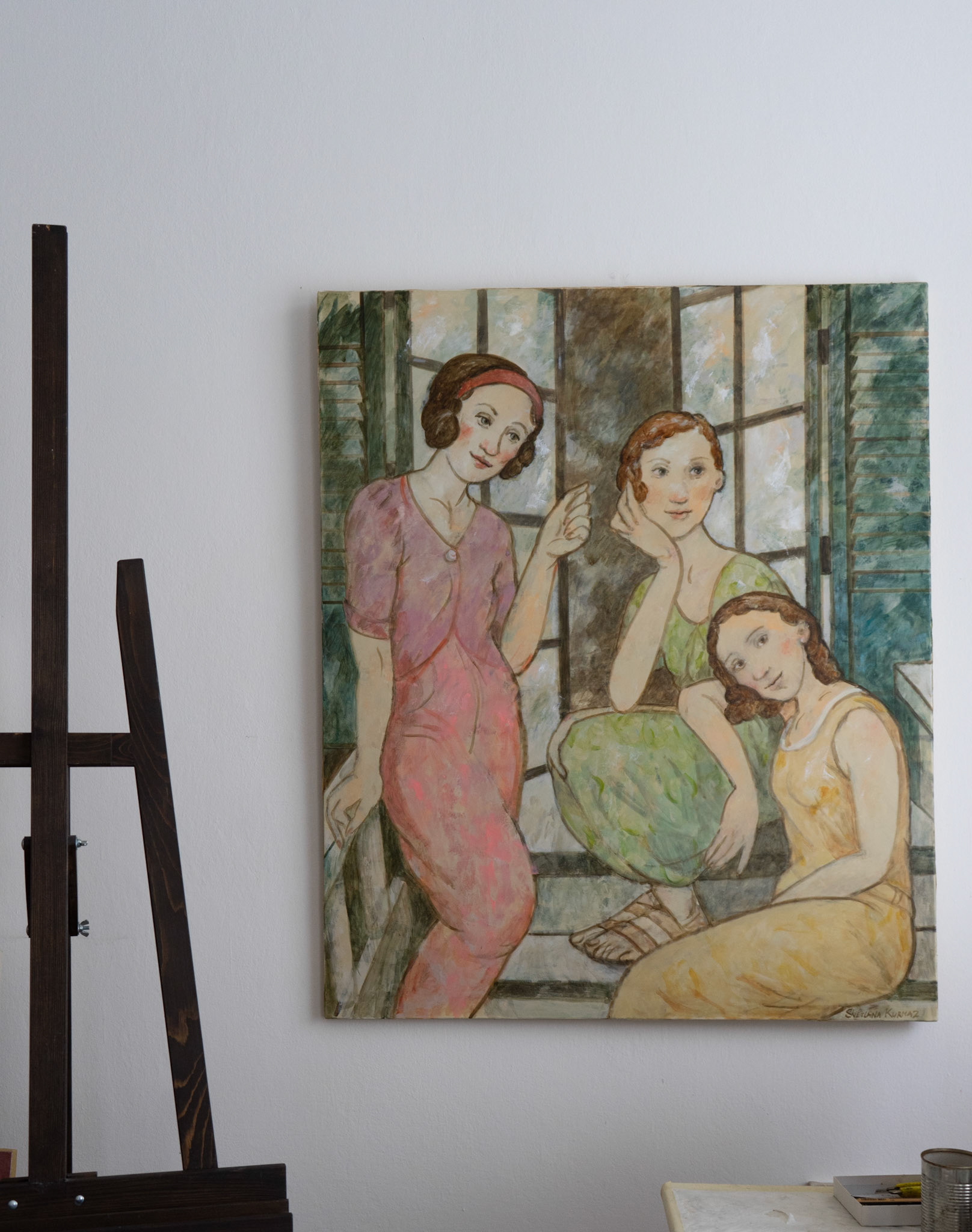 in artist studio