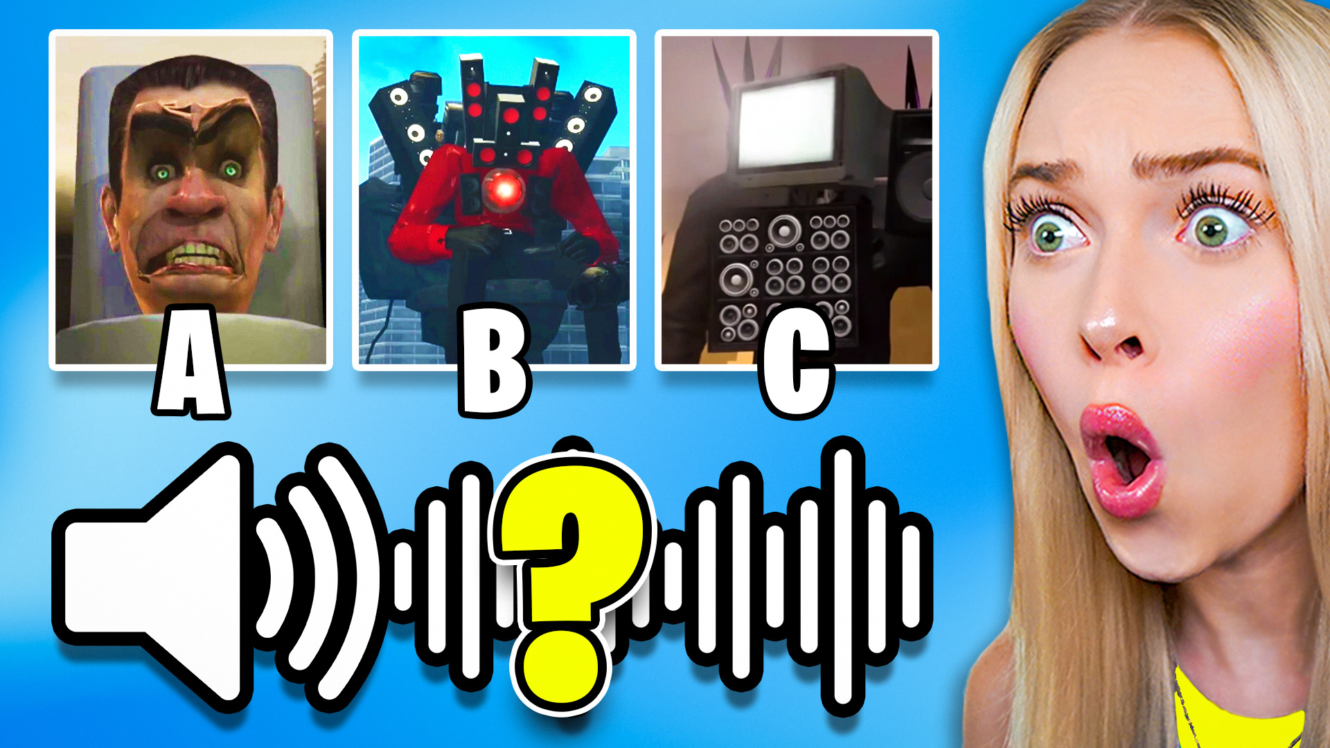 AutumnReacts Skibidi Toilet Guess The Voice Reaction Thumbnail