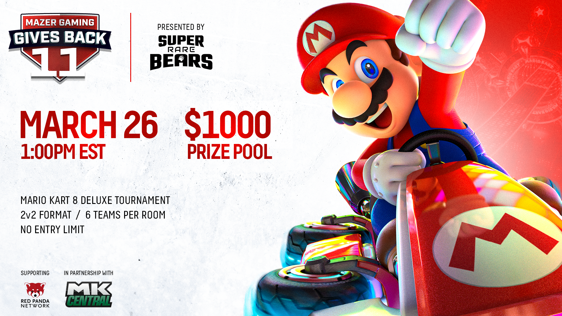 Mazer Gaming Gives Back 11 Tournament Announcement Graphic