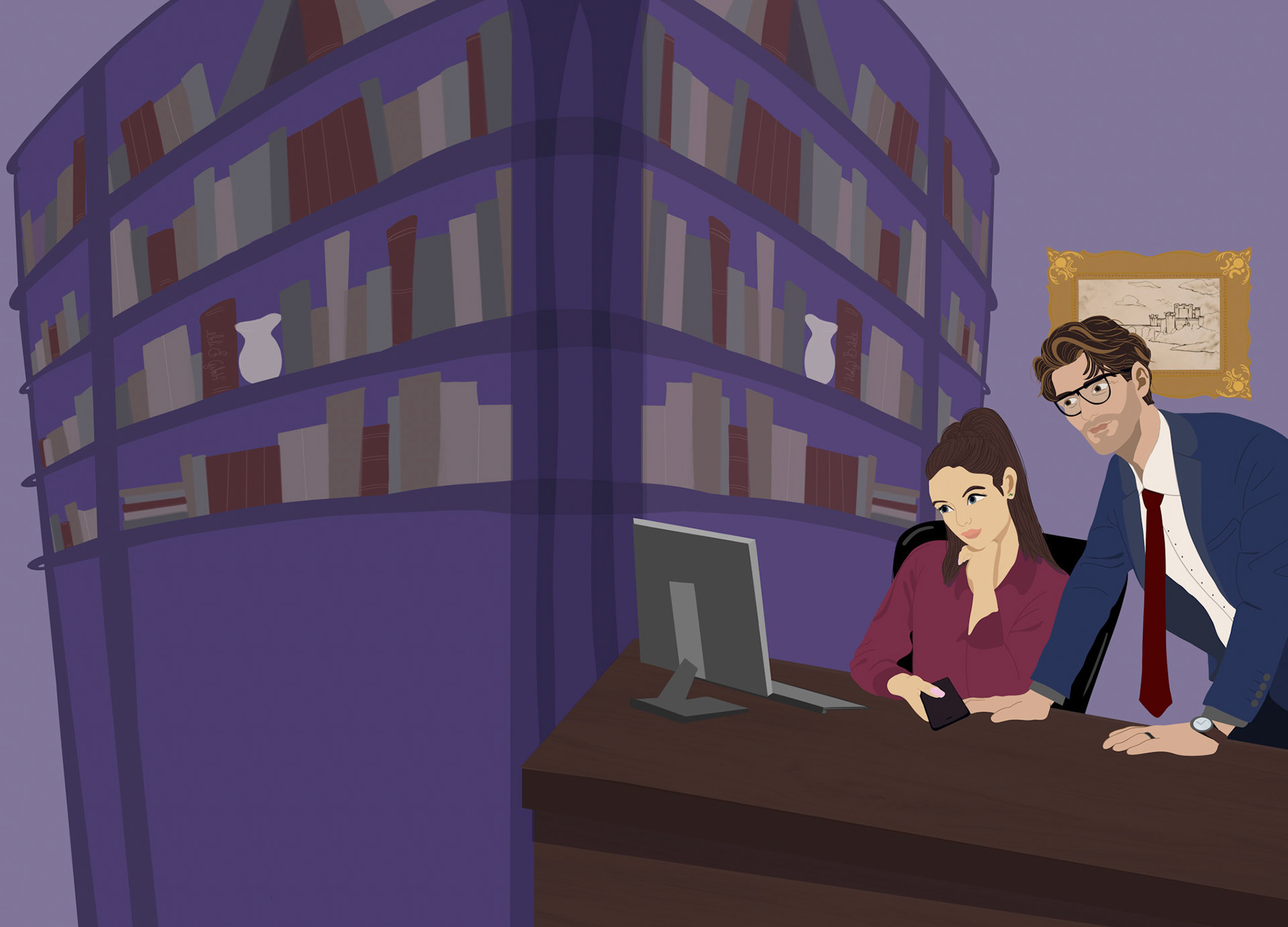 Full wrap book cover illustration
