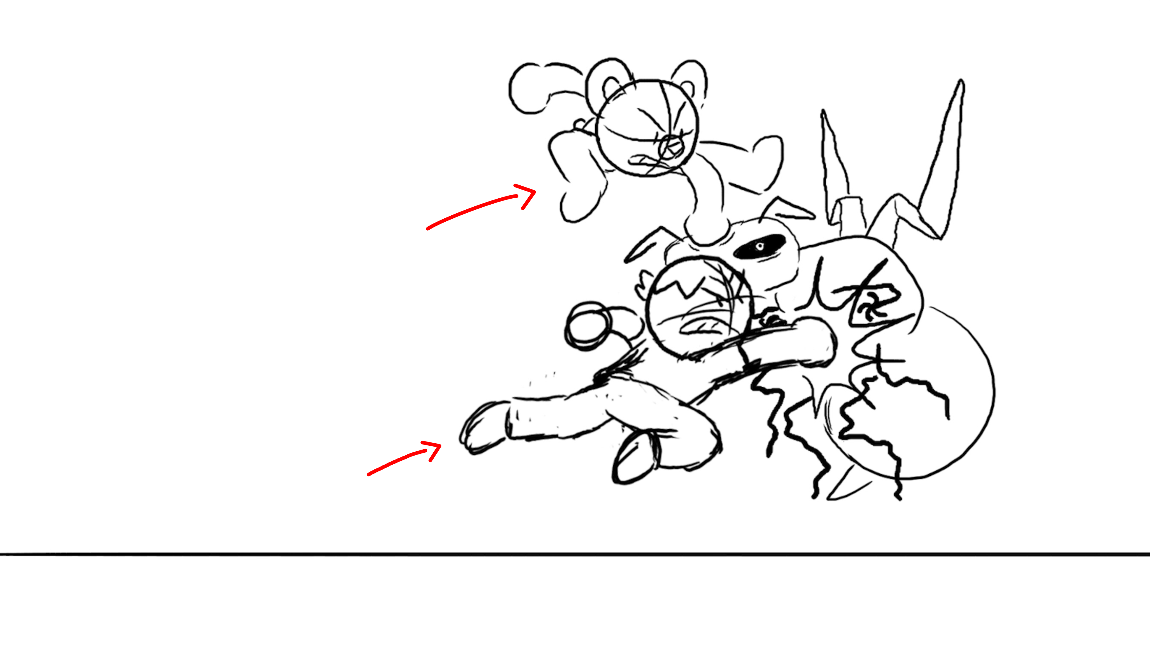 The boys launch up for their final attack!