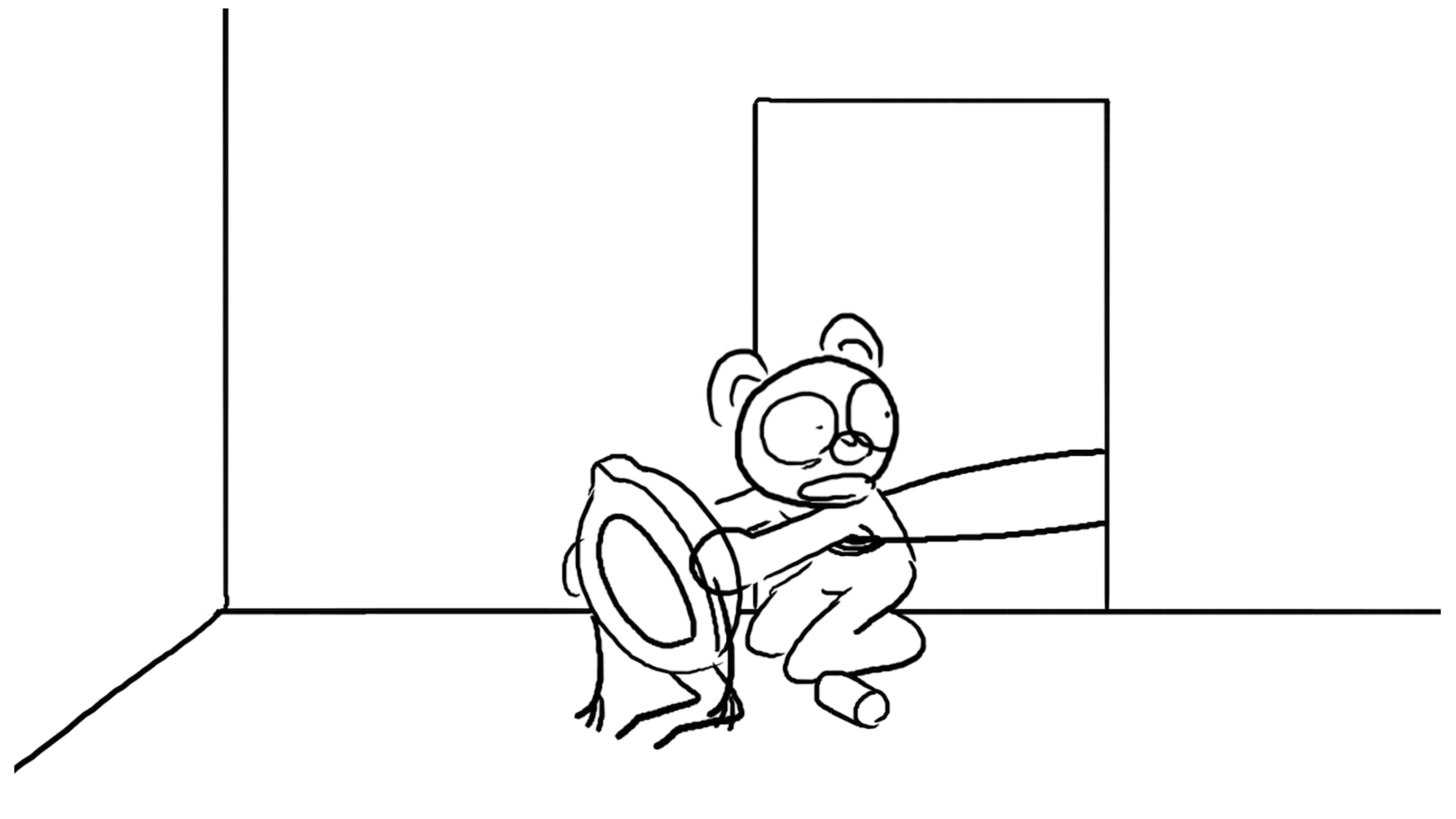 The Mega-Wasp reaches into the room.