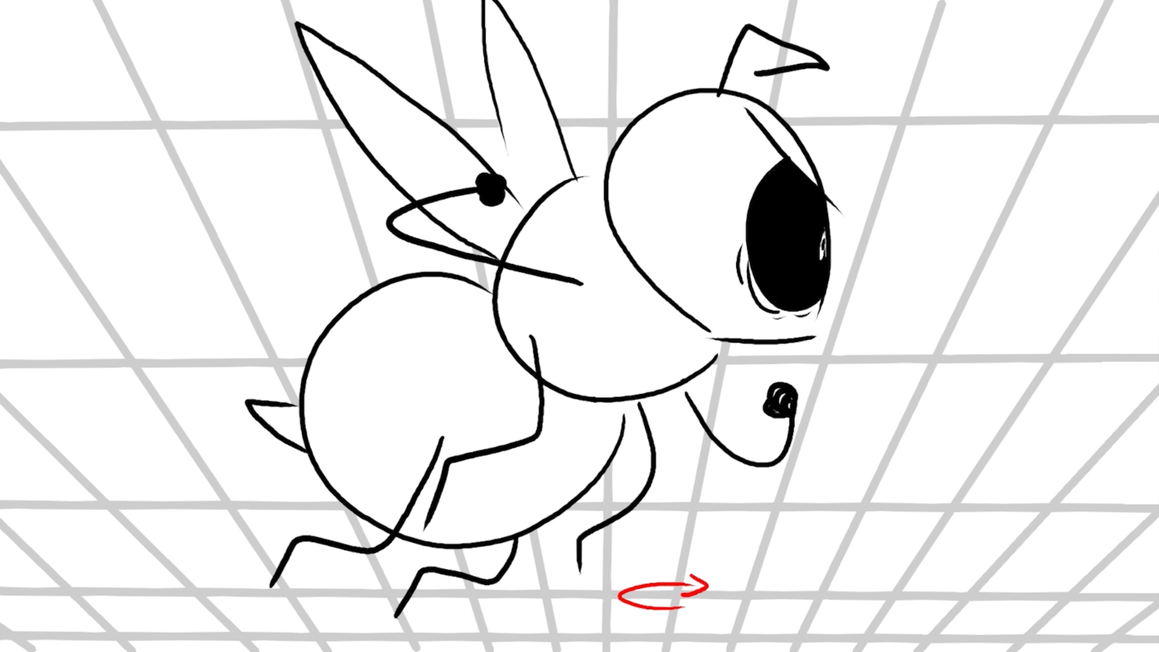 The wasp turns towards the source of the noise.