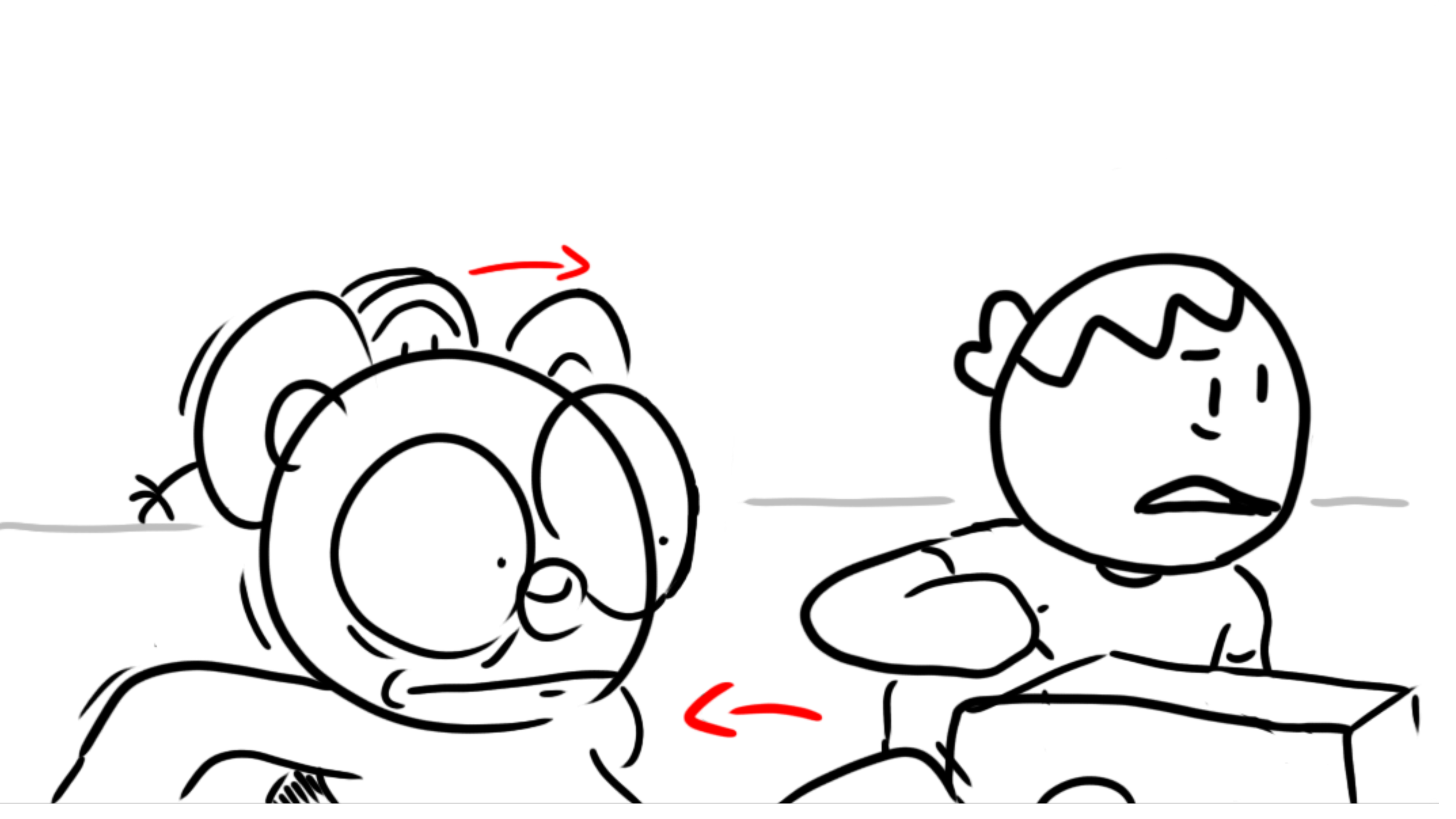 Beary stumbles backwards. Checker walks up behind the two.