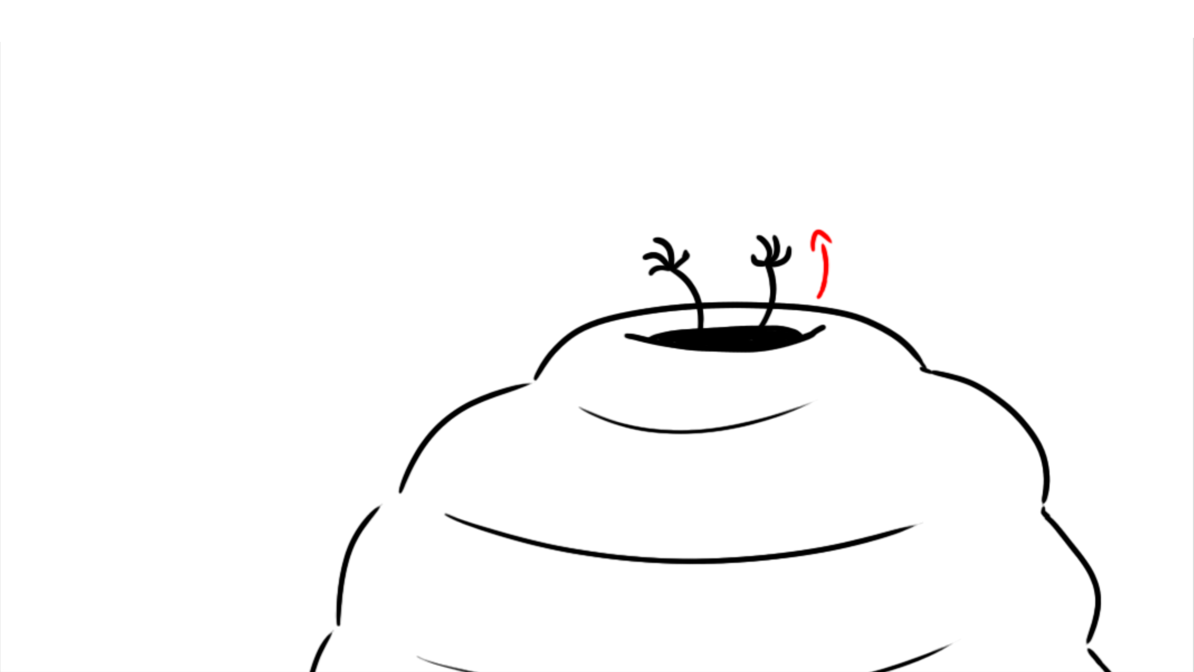 The wasp lifts himself out of the nest