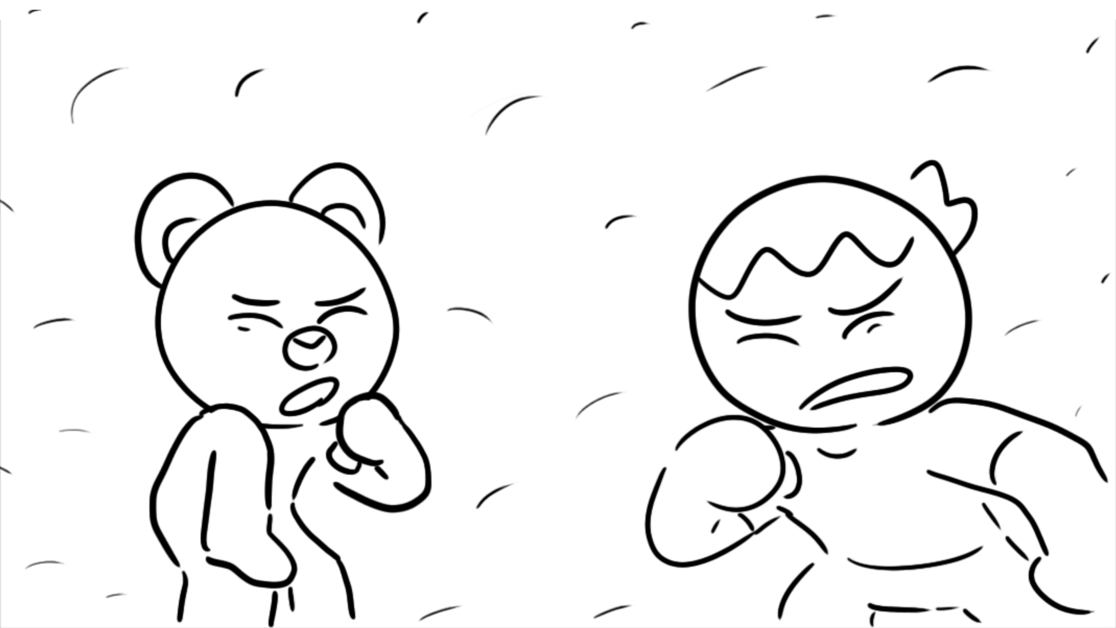 Beary and Connor cough as the dust dissipates around them.