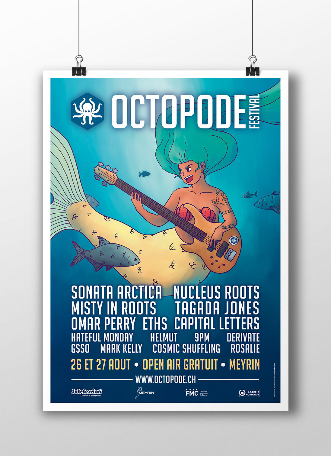 Noé Féret | Illustration et graphisme - [Affiche] Octopode festival 2016