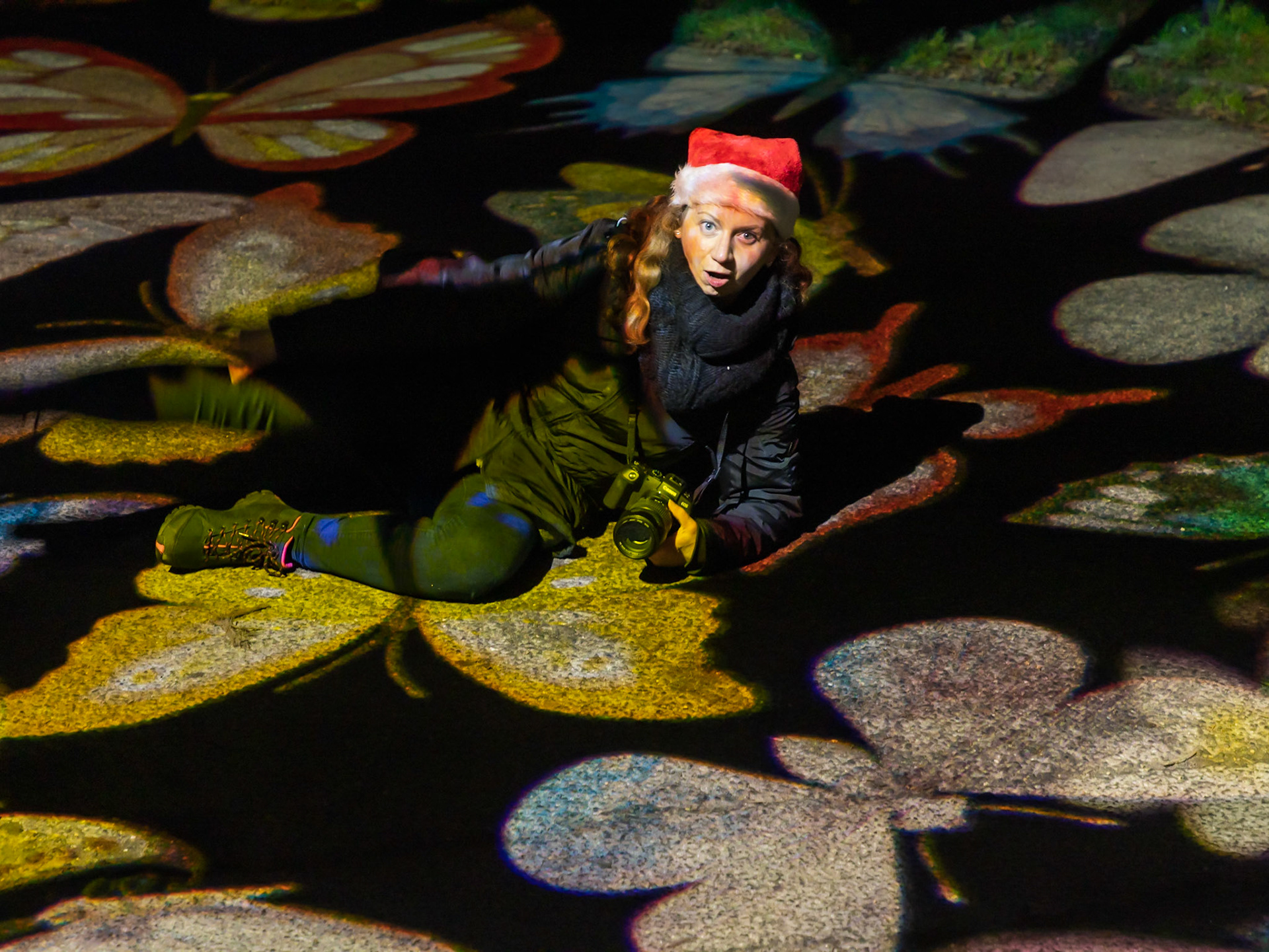 Here Is Agata, One Of My Photographic Friends At The Lightopia Exhibition