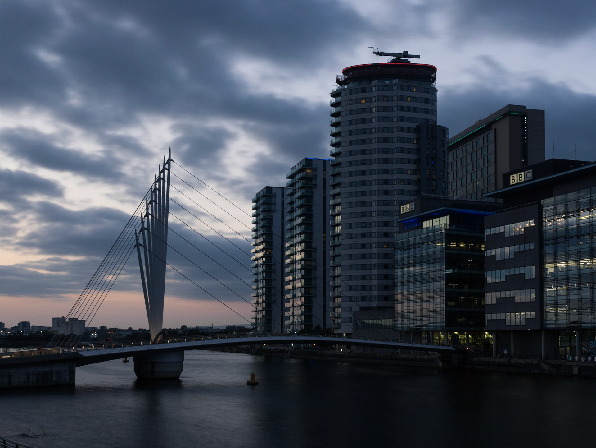 Media City At Sunset