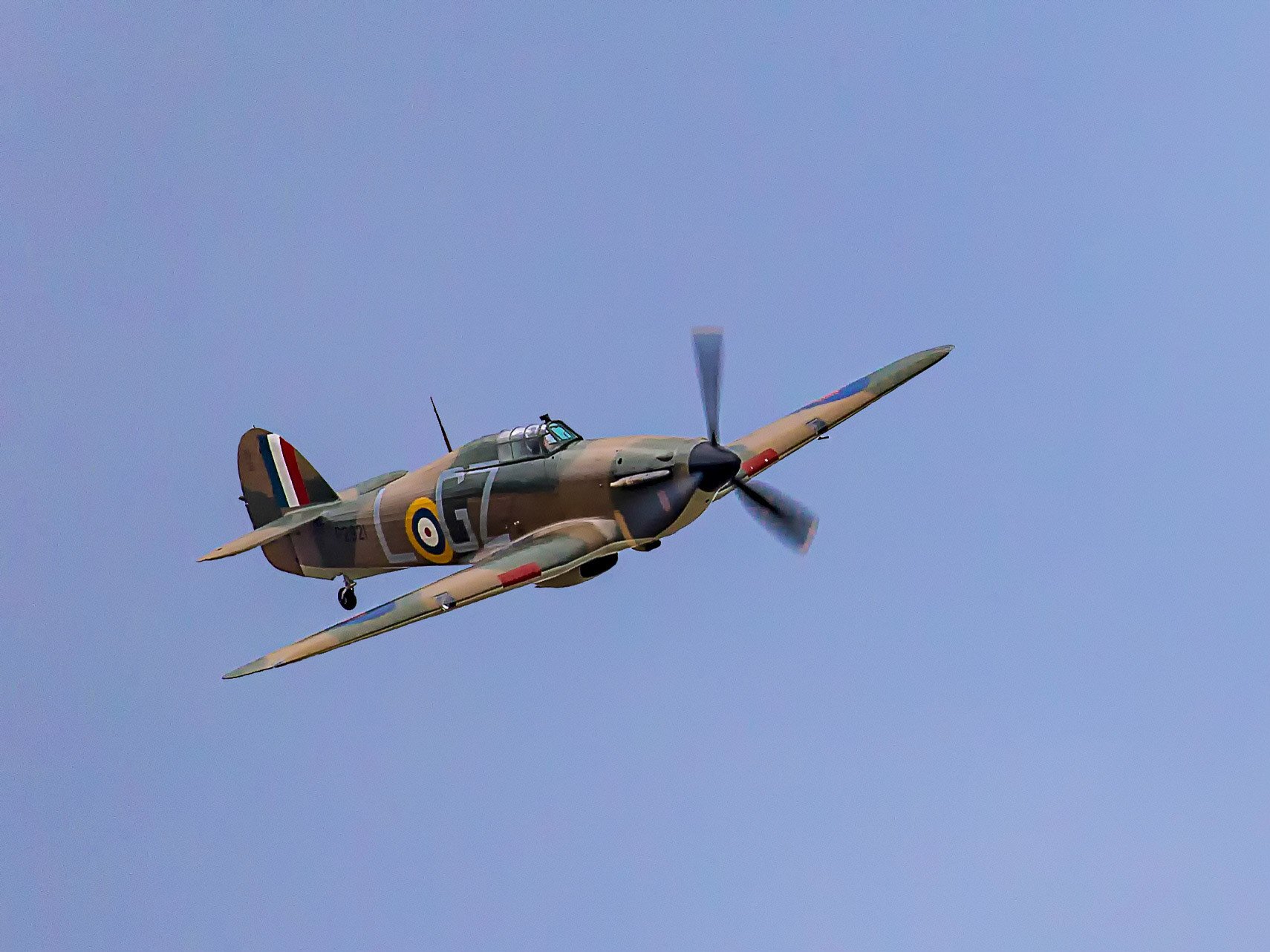 The Supermarine Spitfire is a British single-seat fighter aircraft that was used by the Royal Air Force and many other Allied countries during and after the Second World War. It was the only British fighter to be in continuous production throughout the war.. During the Battle of Britain, from July to October 1940, the Spitfire was perceived by the public to be the RAF fighter, though the more numerous Hawker Hurricane shouldered a greater proportion of the burden against the Nazi German air force, the Luftwaffe. Spitfire units, however, had a lower attrition rate and a higher victory-to-loss ratio than those flying Hurricanes because of its higher performance.