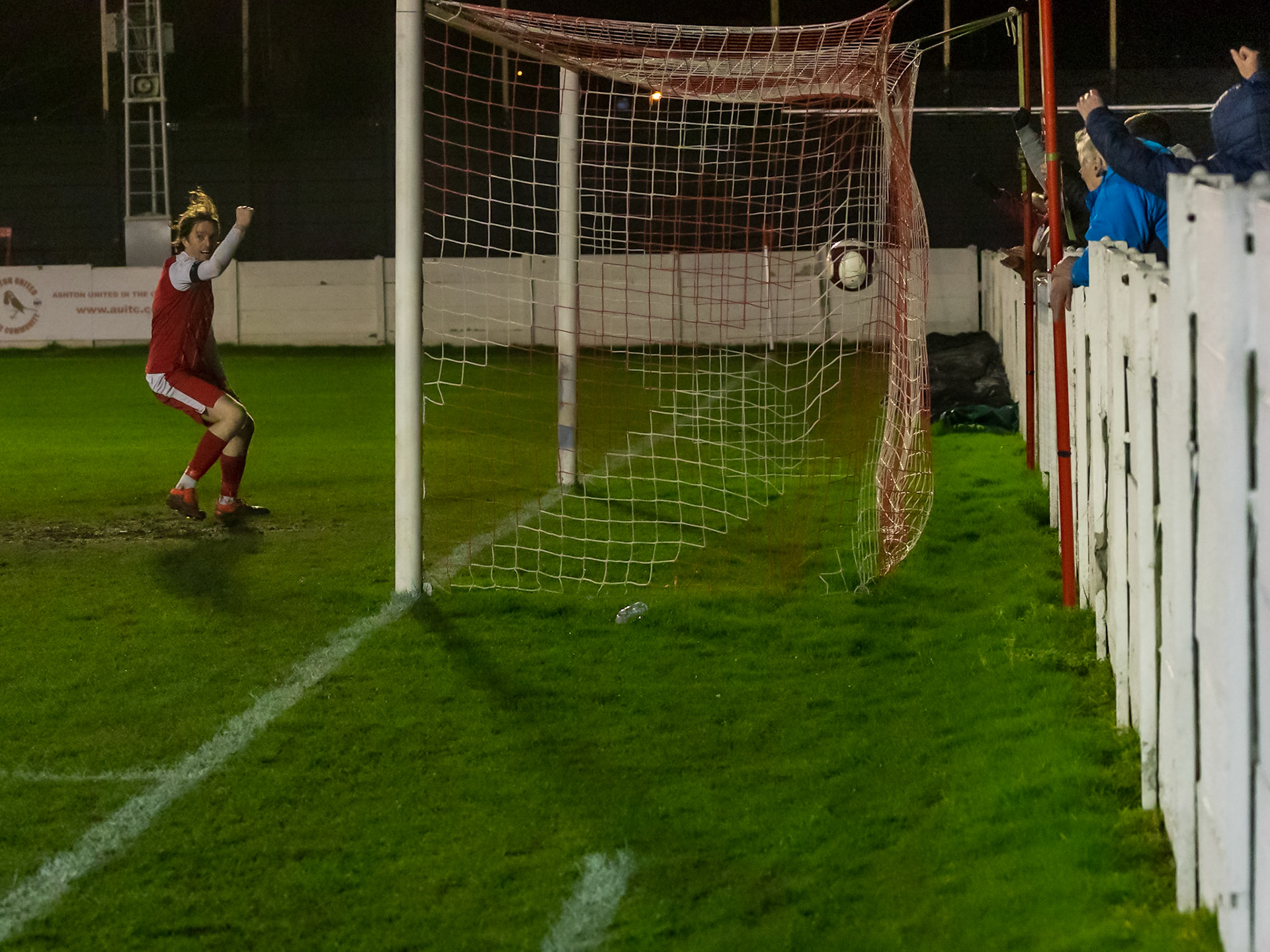 Josh Wilson celebrates his equaliser against Micklover