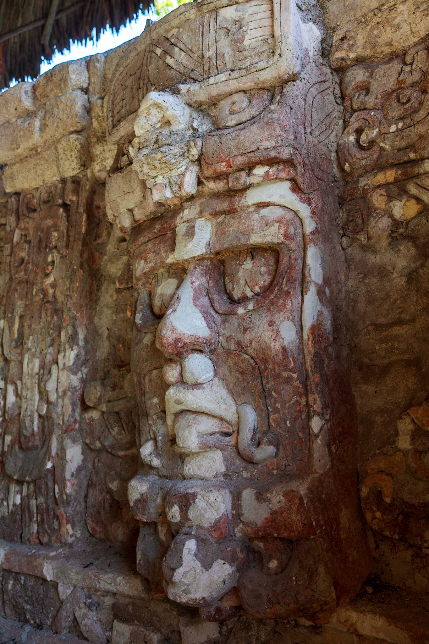 Kohunlich (X-làabch'e'en in Modern Mayan) is a large archaeological site of the pre-Columbian Maya civilization, located on the Yucatán Peninsula in the state of Quintana Roo about 25 km east of the Rio Bec region, and about 65 km west of Chetumal on Highway 186, and 9 km south of the road. The Spanish name does not actually derive from Mayan but from the English Cohune Ridge where cohune palm grew.