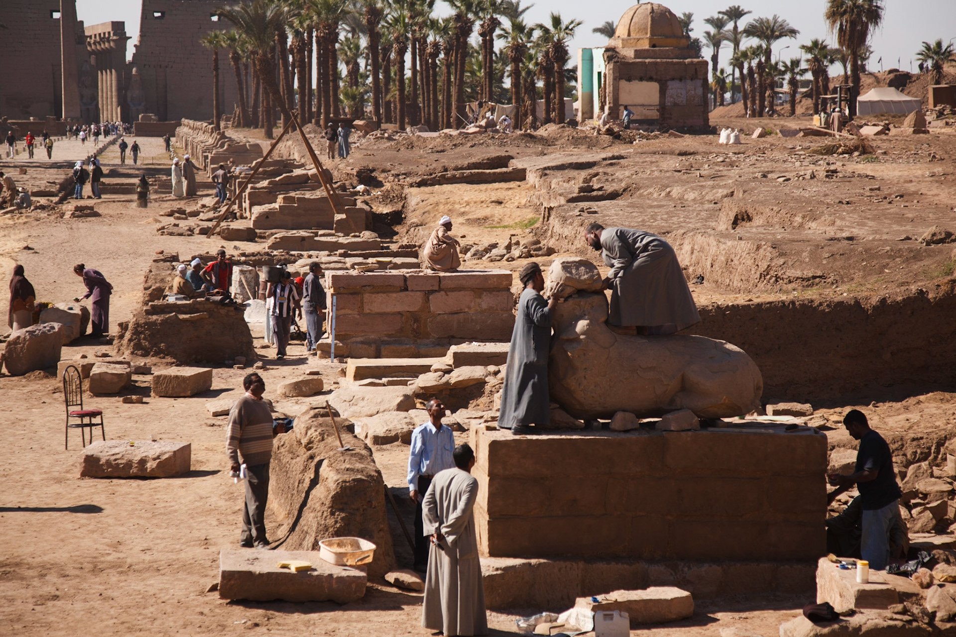 Archeological Dig At Luxor Temple