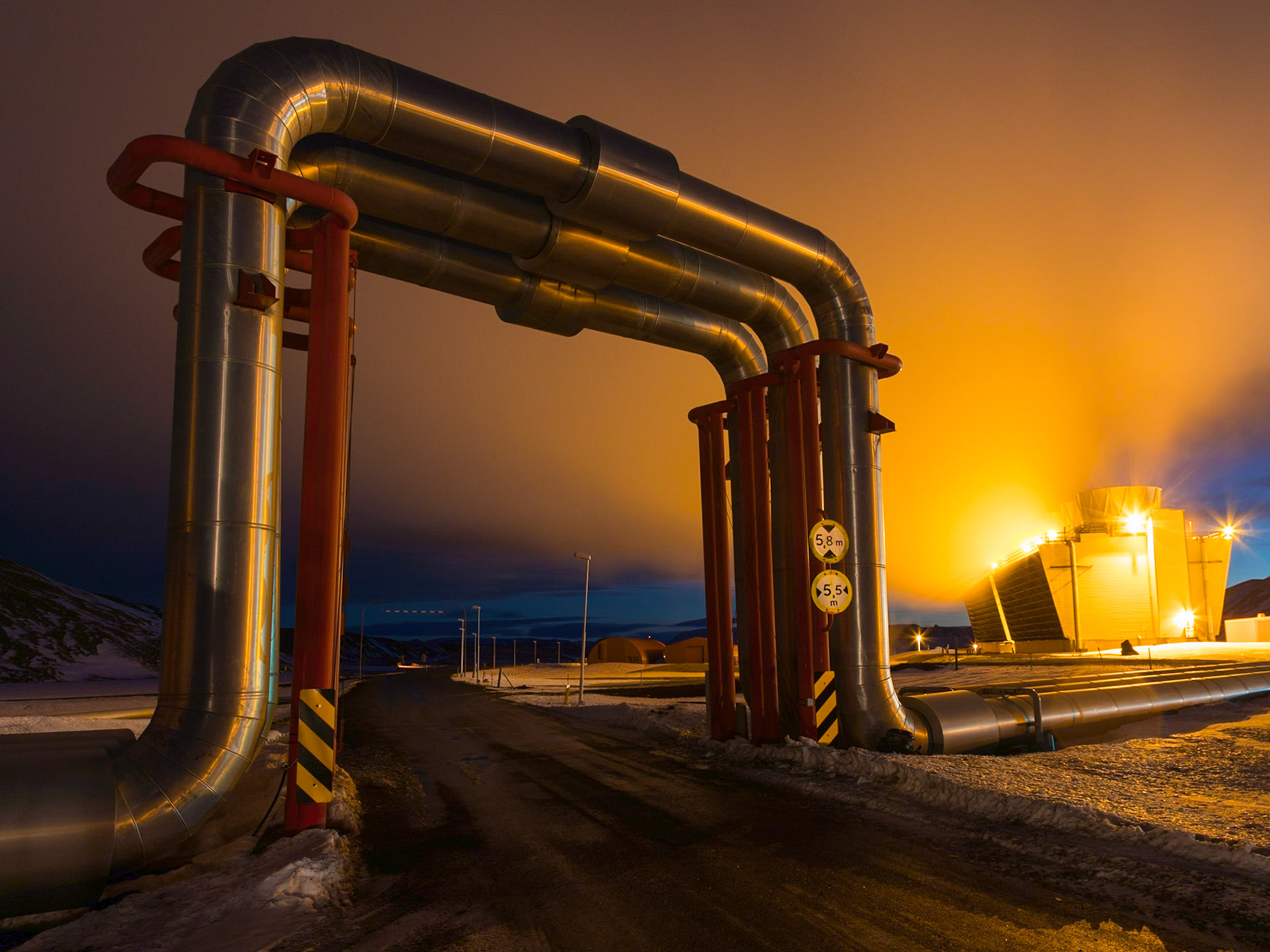 The Krafla geothermal power plant is a geothermal power generating facility located in Iceland, close to the Krafla Volcano and the lake Mývatn.
