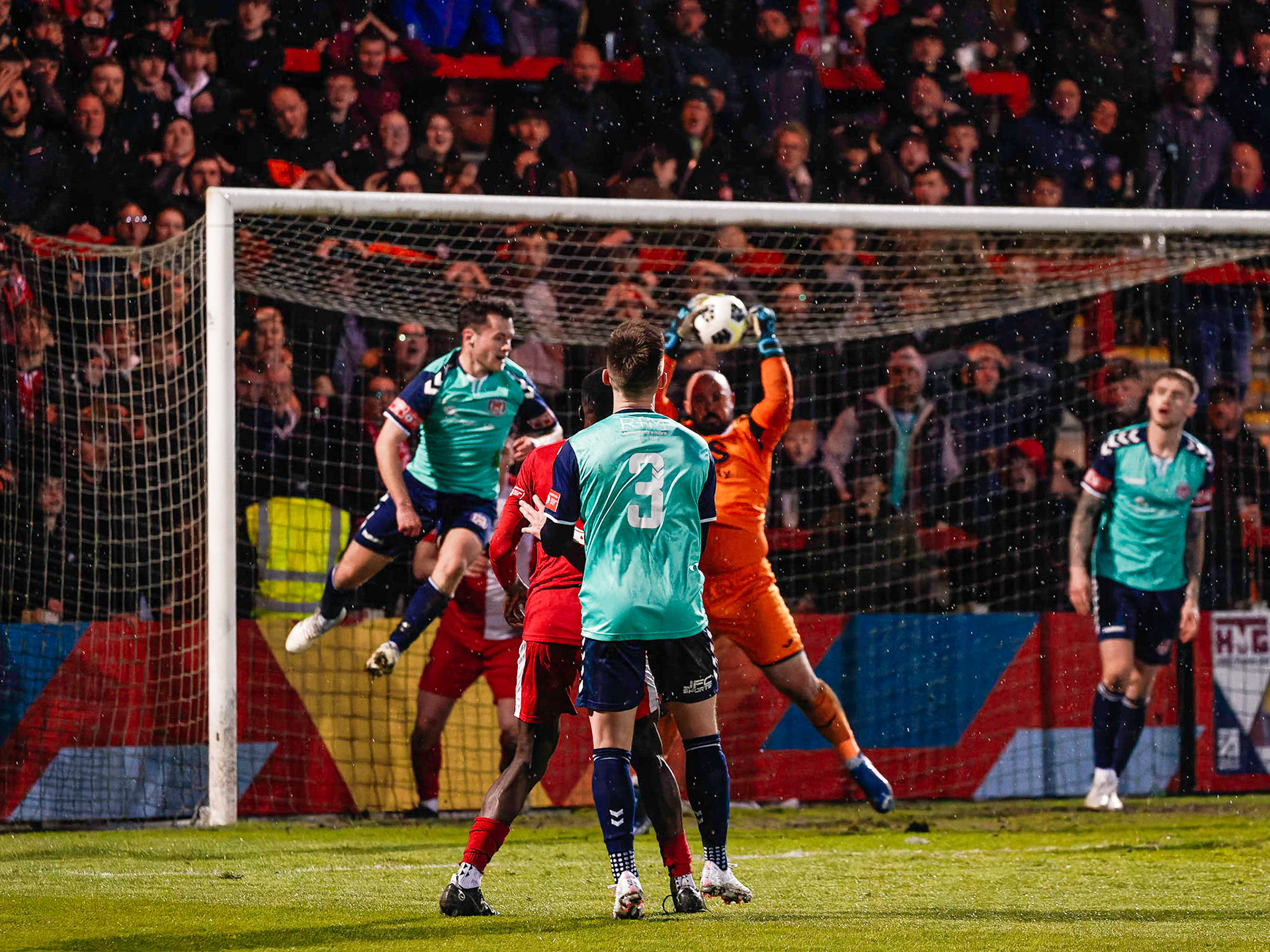 Greg Hartley Stands Firm In The Robins Goal