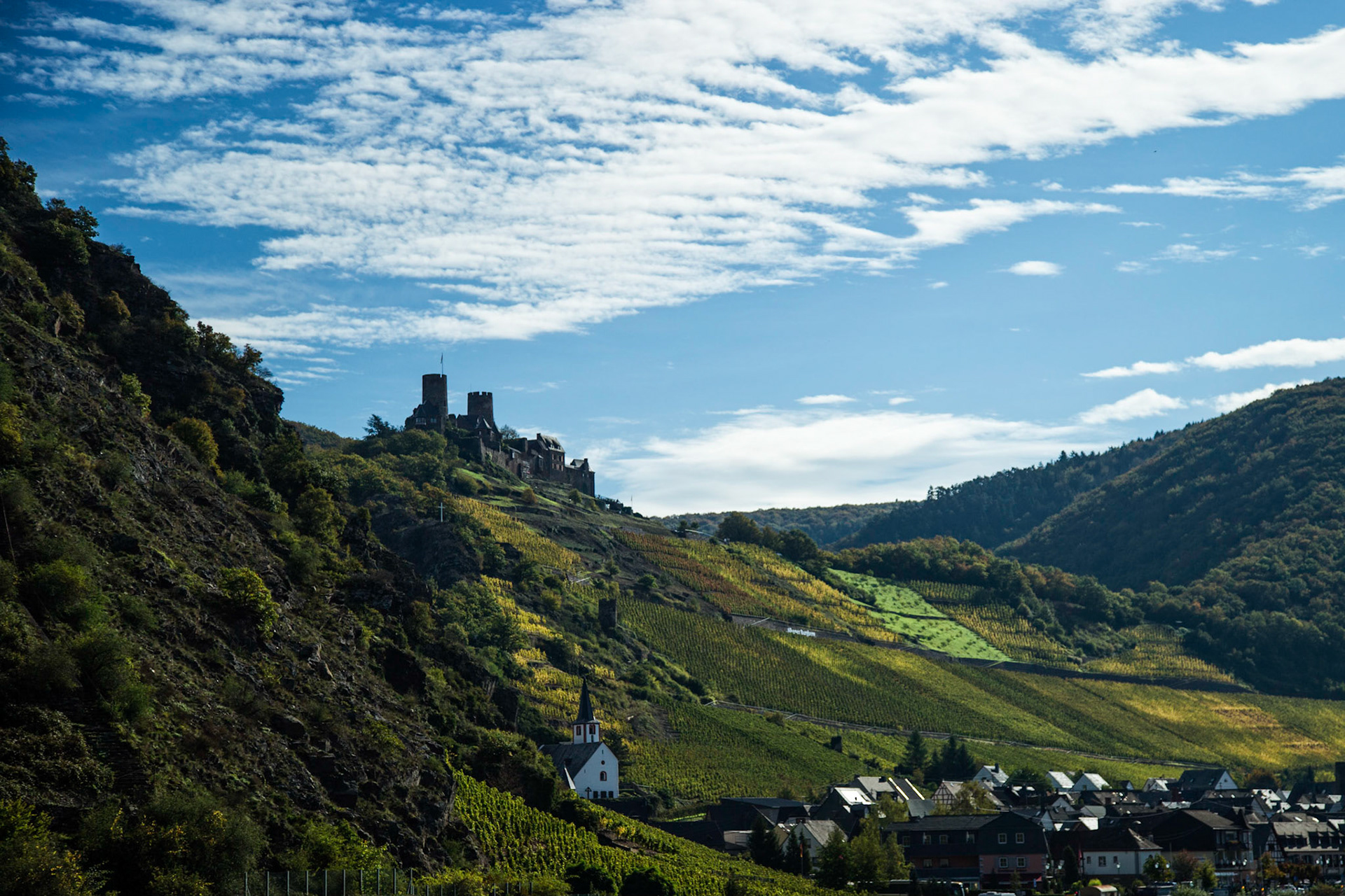 A Schloss Photographed From The Rhine