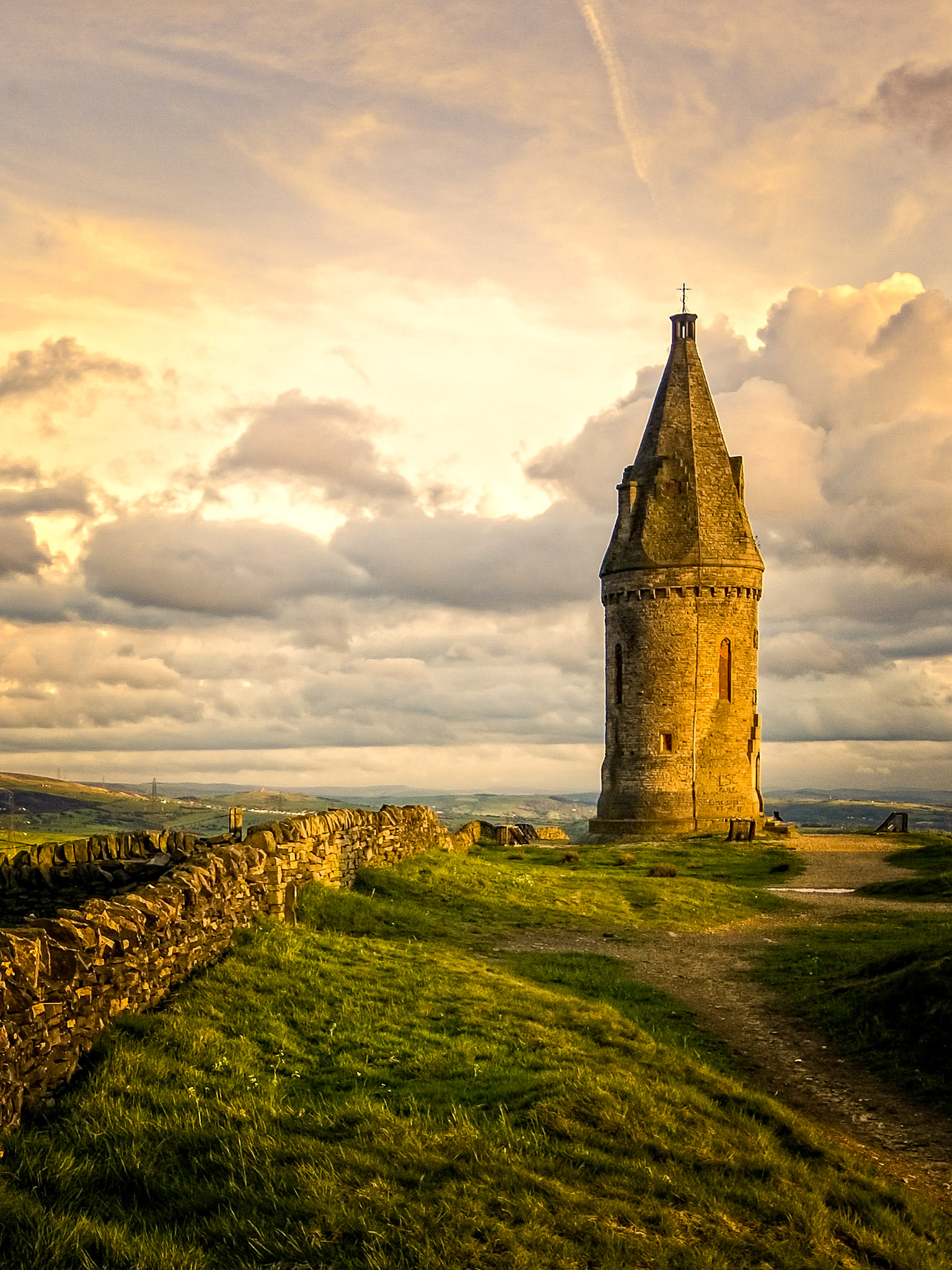 Hartshead Pike In The Evening Light