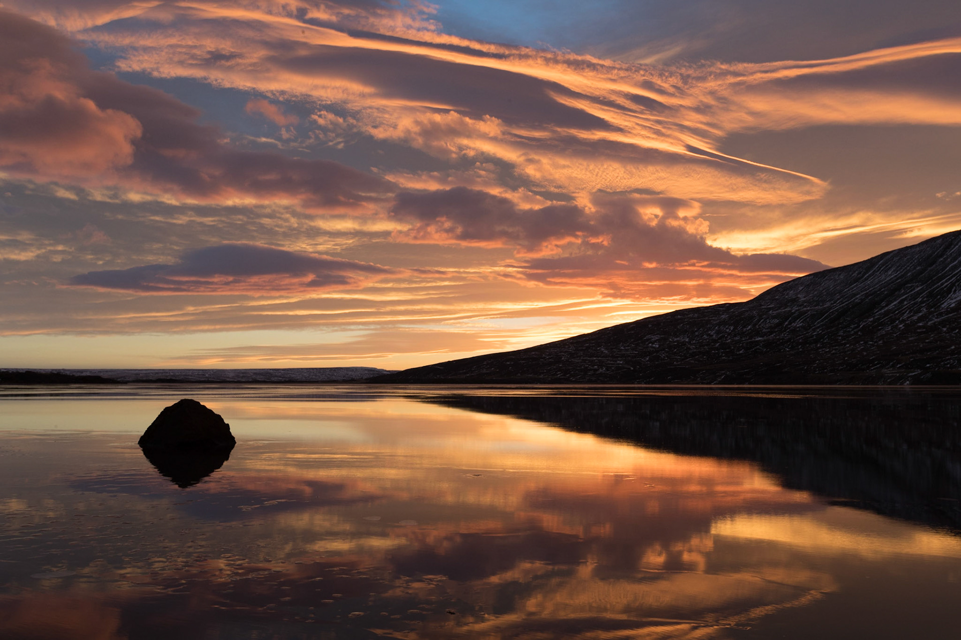 Lake Ljosavatn At Sunrise