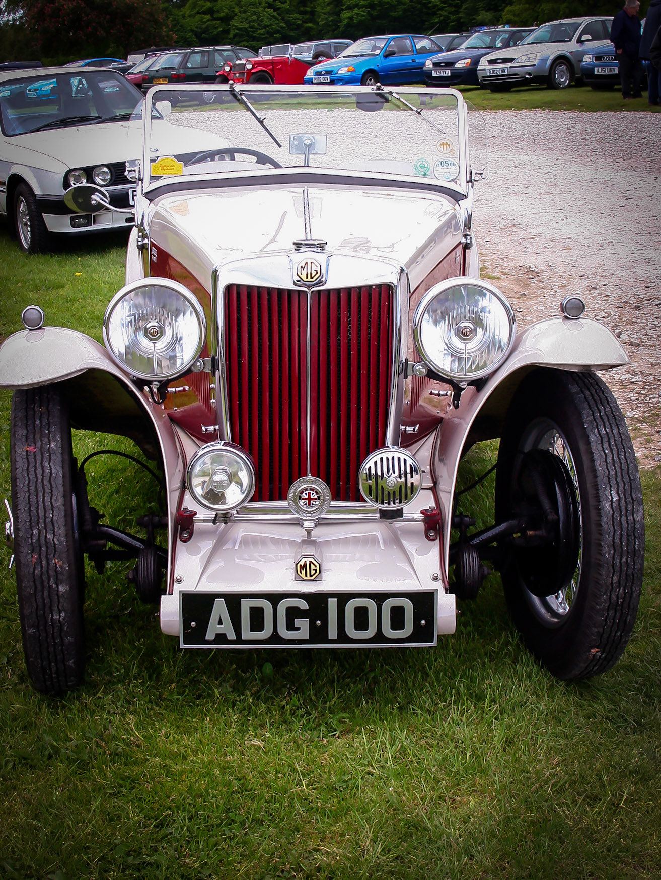 Vintage MG at Oulton Park, 2005.  I think this is a Mid 1930's MG SA COUPE - but I'm not an expert and I'm open to correction.