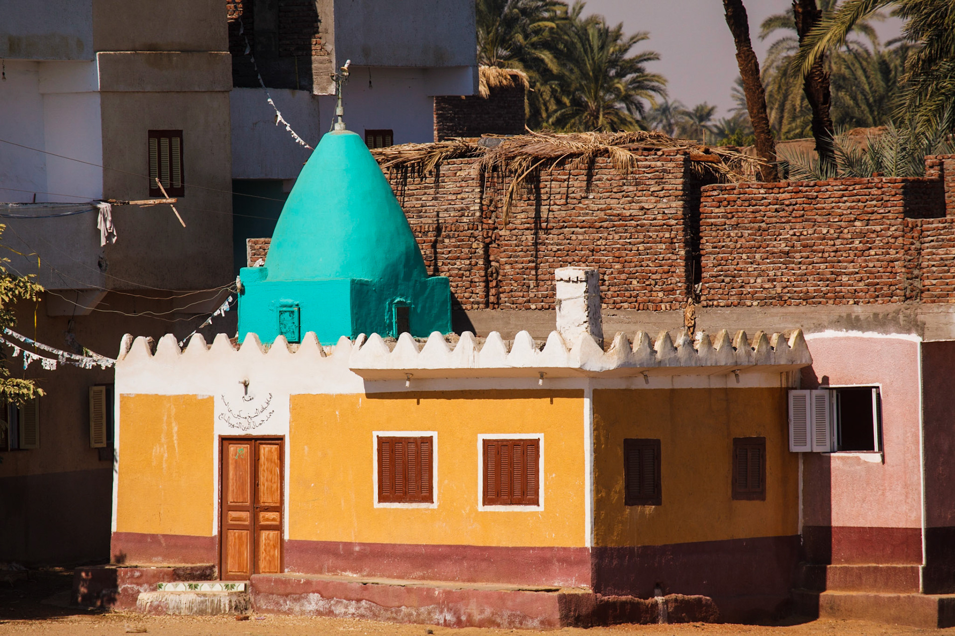 Nubian Houses On The Banks Of The Nile